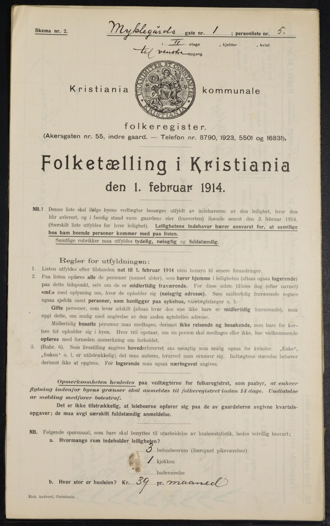 OBA, Kommunal folketelling 1.2.1914 for Kristiania, 1914, s. 68171