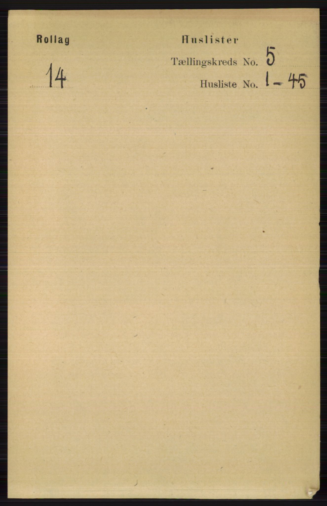 RA, Folketelling 1891 for 0632 Rollag herred, 1891, s. 1631