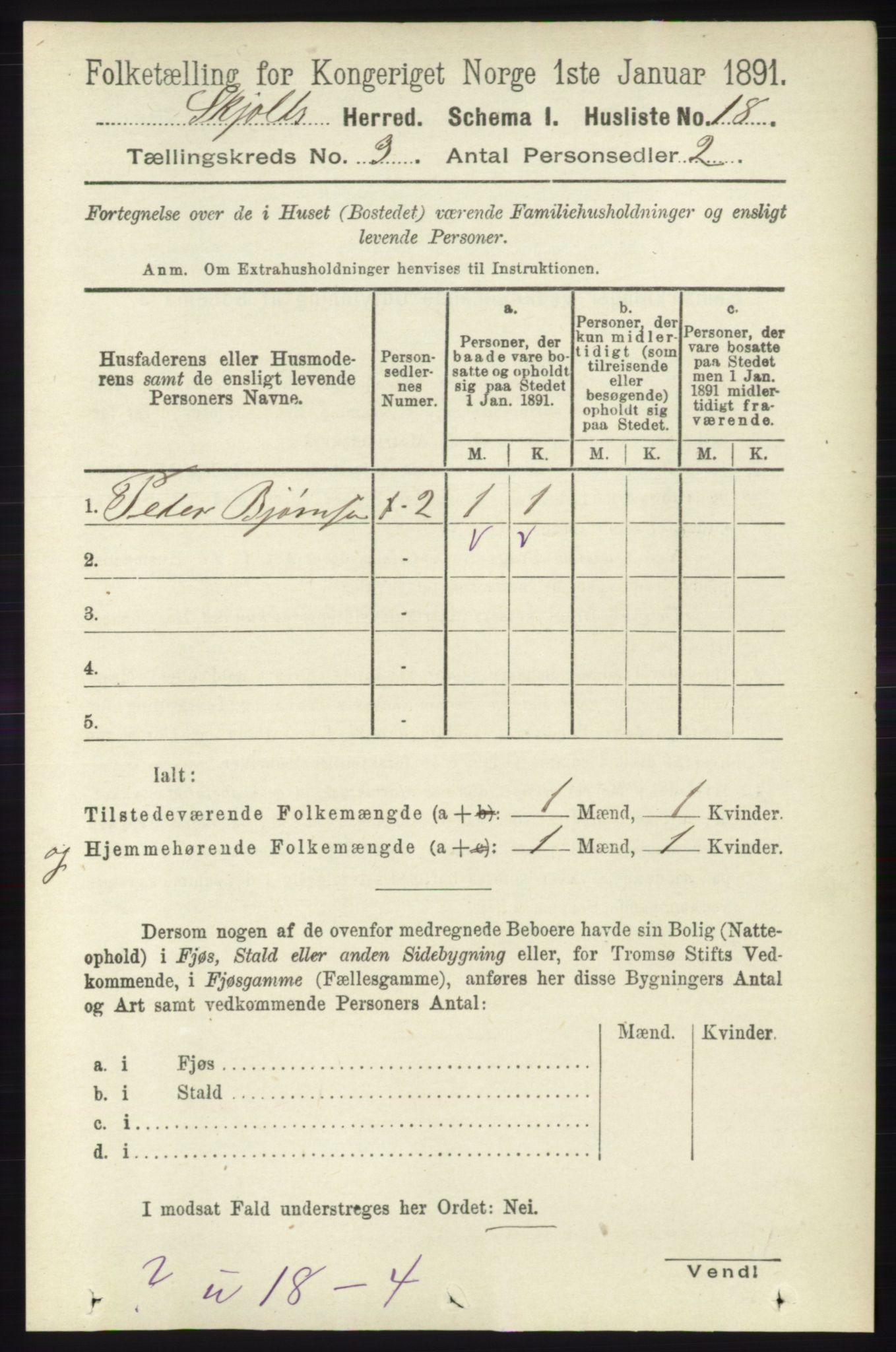 RA, Folketelling 1891 for 1154 Skjold herred, 1891, s. 376