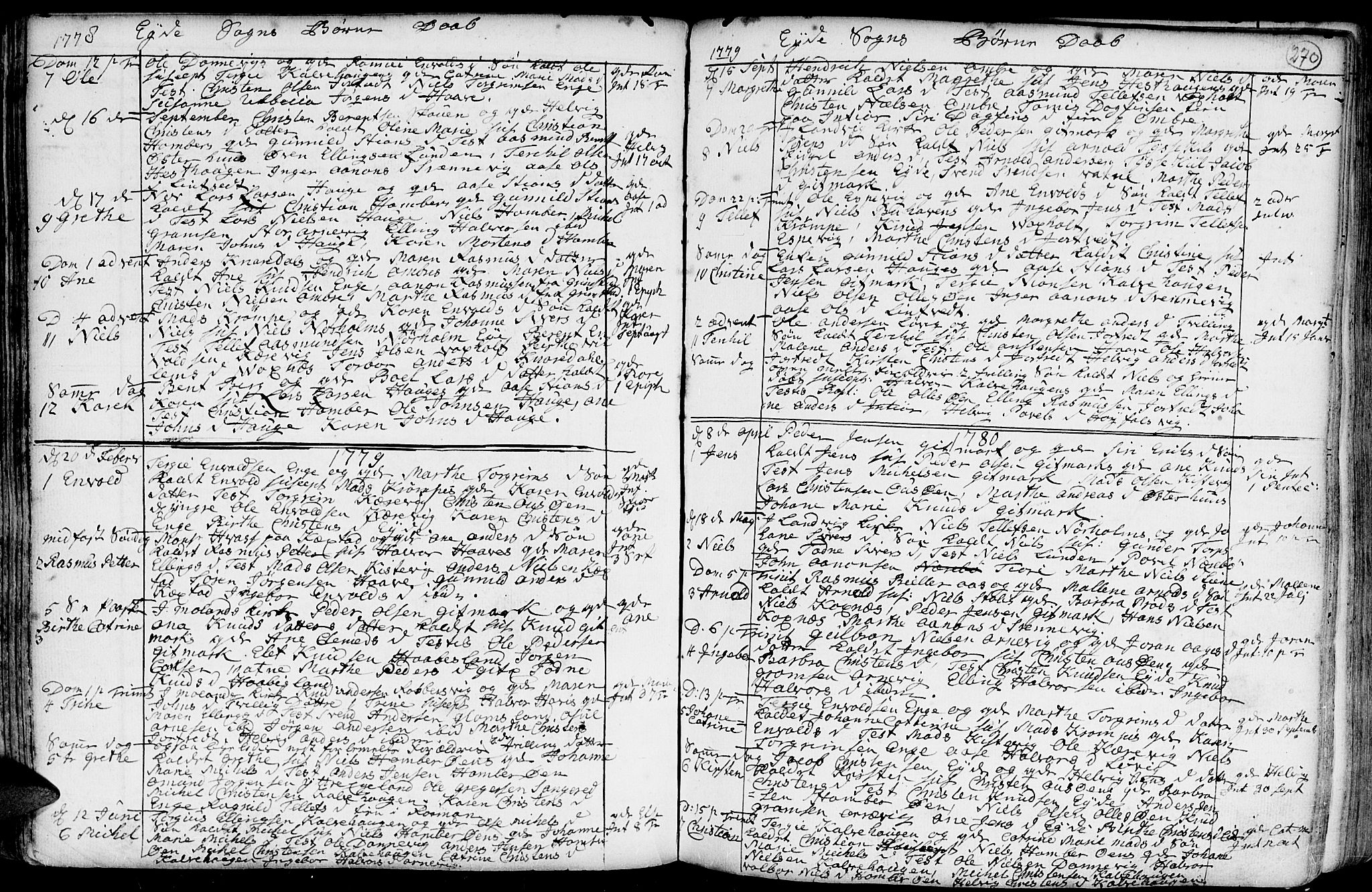 Hommedal sokneprestkontor, AV/SAK-1111-0023/F/Fa/Fab/L0002: Ministerialbok nr. A 2 /2, 1740-1823, s. 270