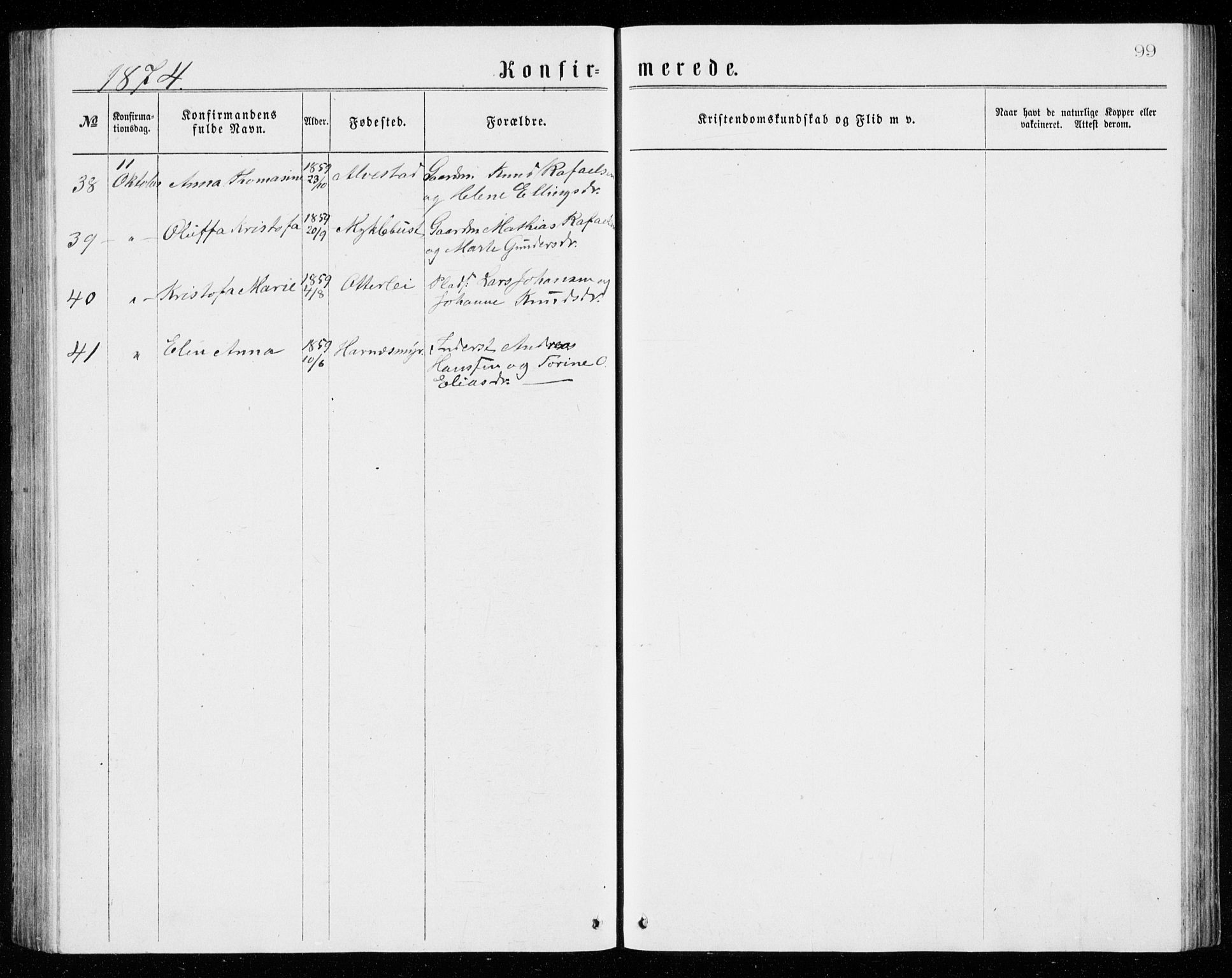 Ministerialprotokoller, klokkerbøker og fødselsregistre - Møre og Romsdal, AV/SAT-A-1454/536/L0509: Klokkerbok nr. 536C04, 1871-1881, s. 99