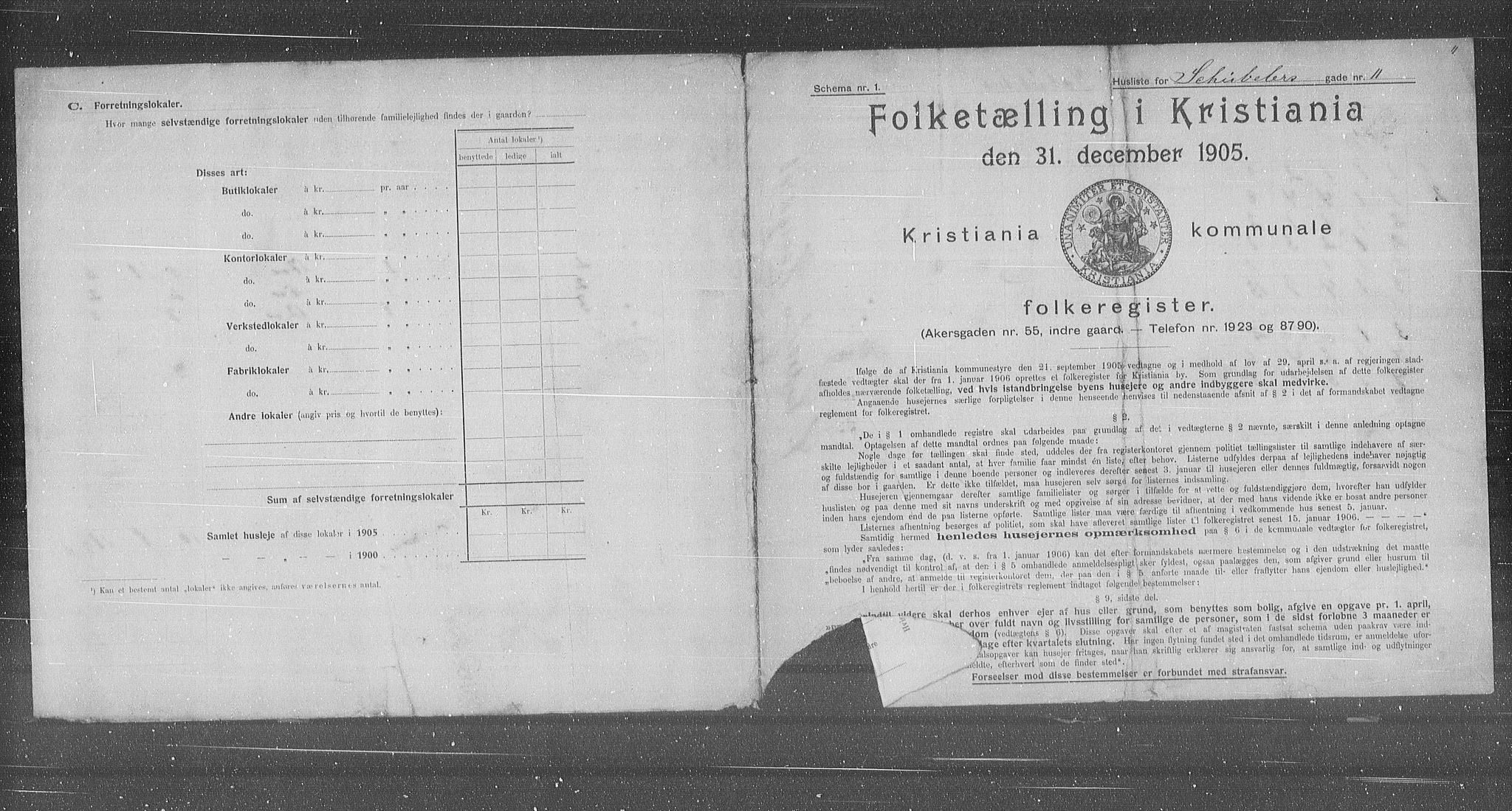 OBA, Kommunal folketelling 31.12.1905 for Kristiania kjøpstad, 1905, s. 48286