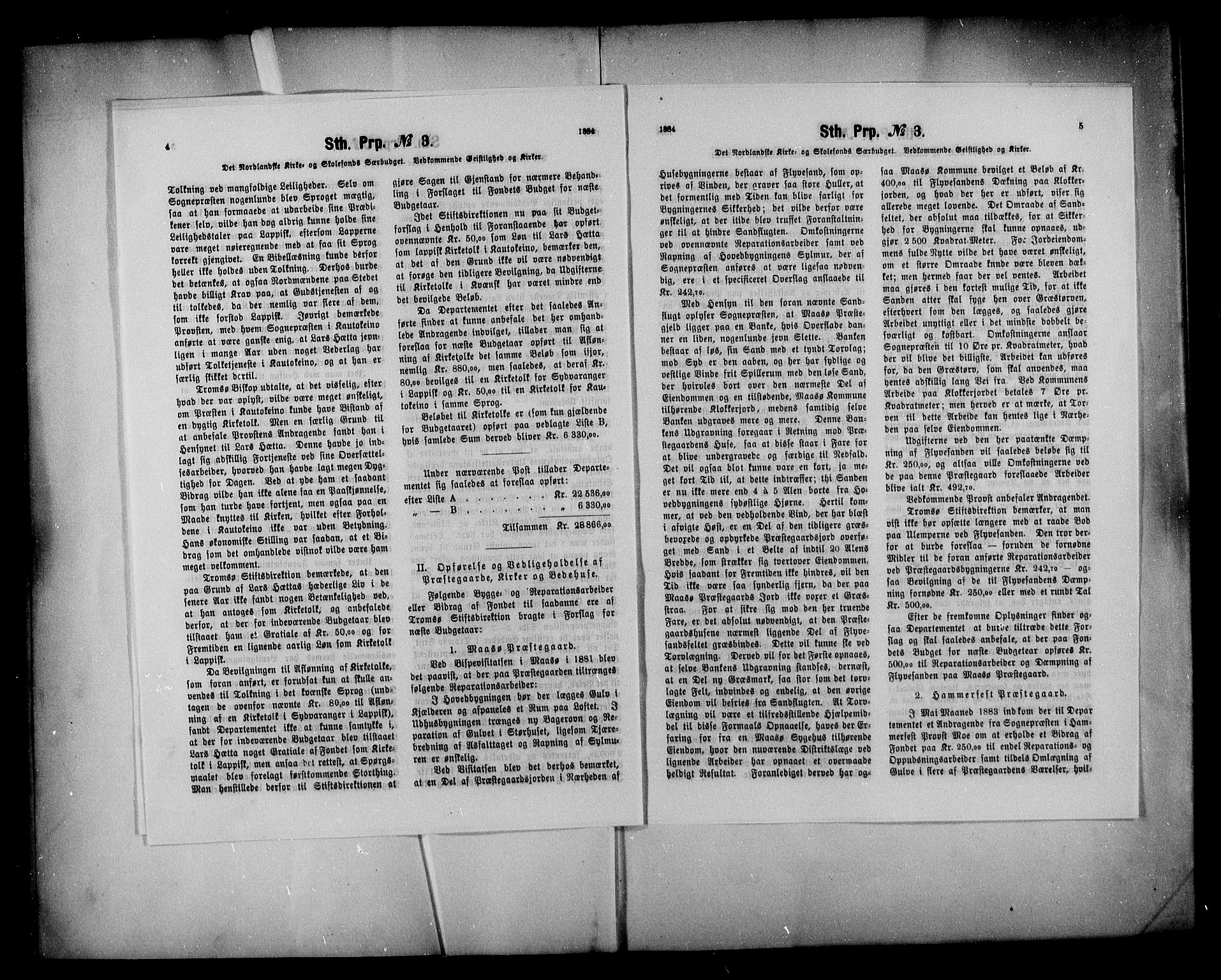 Kirke- og undervisningsdepartementet, Kontoret  for kirke og geistlighet A, AV/RA-S-1007/A/Aa/L0224: Referatprotokoll bd. 2. Ref.nr. 178-327, 1884