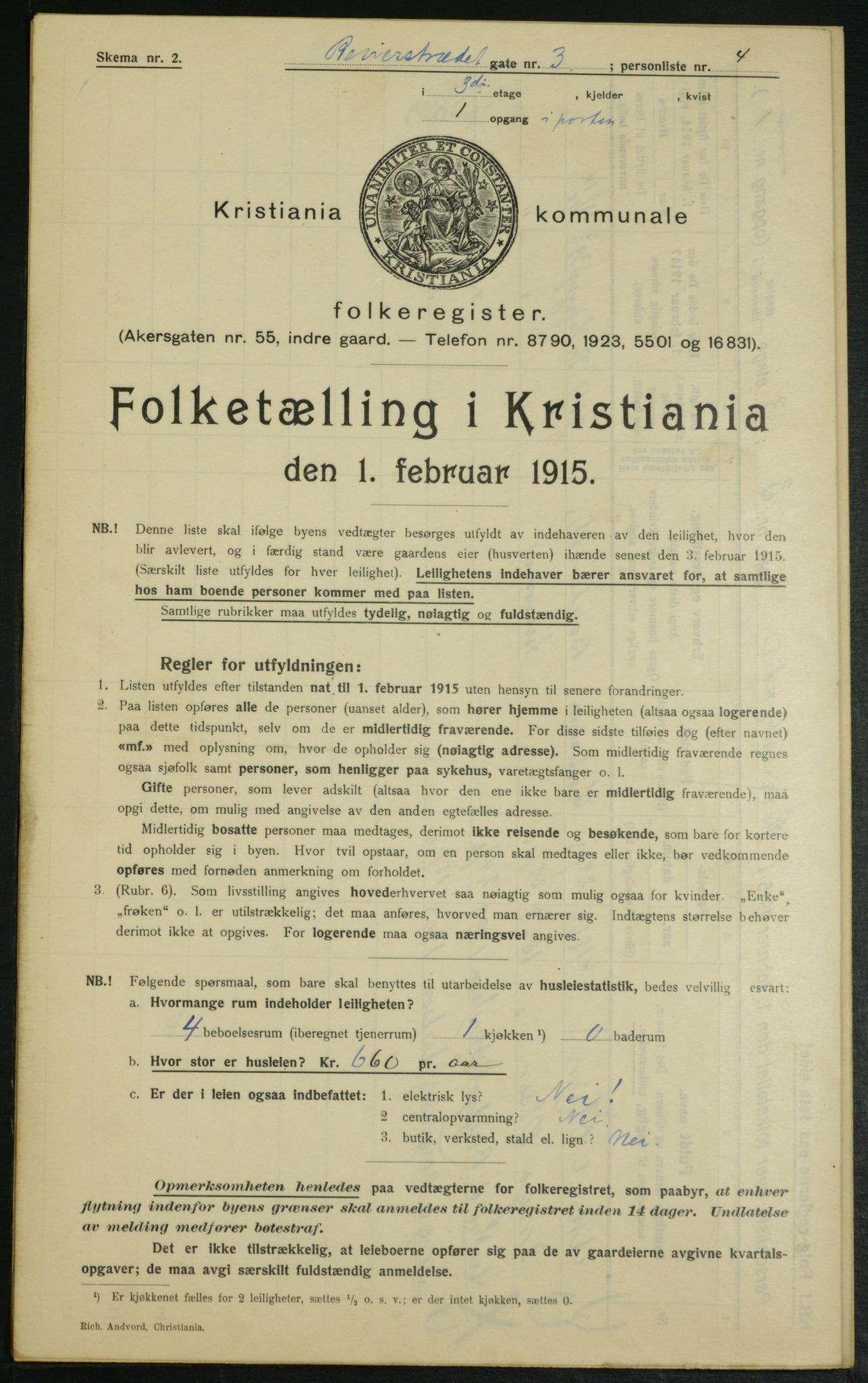 OBA, Kommunal folketelling 1.2.1915 for Kristiania, 1915, s. 82583