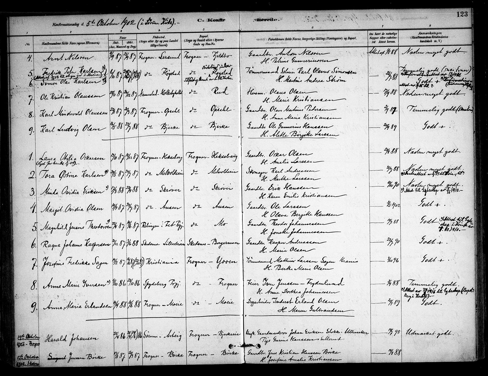 Sørum prestekontor Kirkebøker, AV/SAO-A-10303/F/Fb/L0001: Ministerialbok nr. II 1, 1878-1915, s. 123