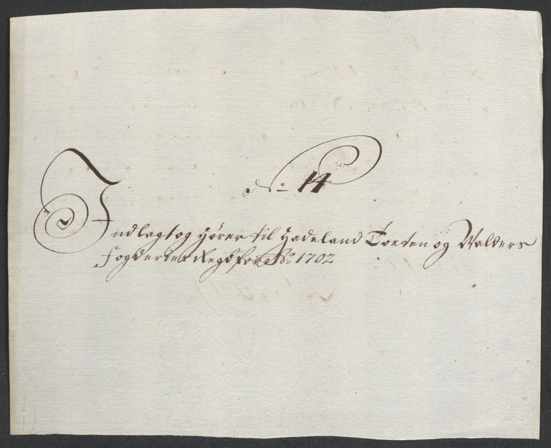 Rentekammeret inntil 1814, Reviderte regnskaper, Fogderegnskap, RA/EA-4092/R18/L1300: Fogderegnskap Hadeland, Toten og Valdres, 1702, s. 338