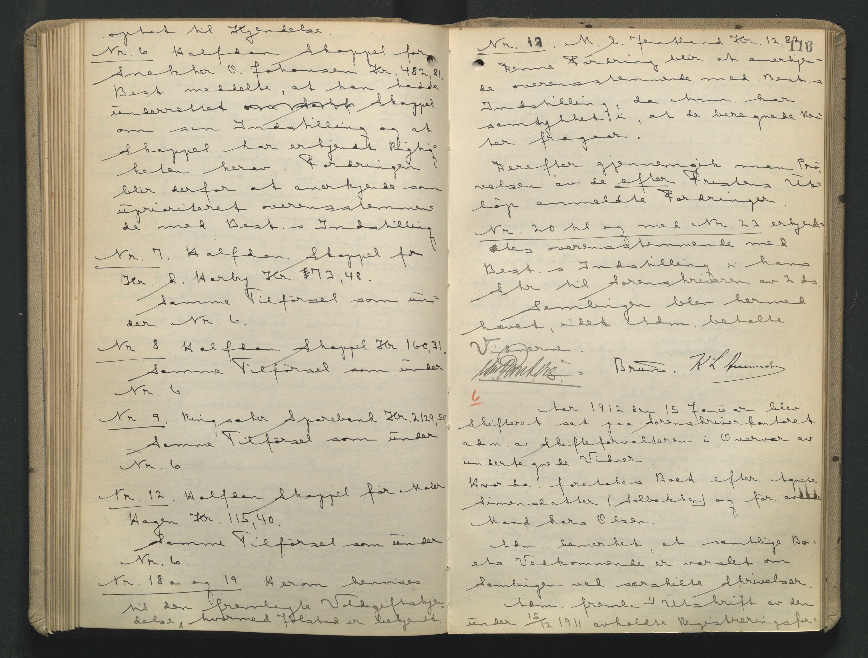 Nord-Hedmark sorenskriveri, AV/SAH-TING-012/J/Jc/Jca/L0004: Skifteforhandlingsprotokoll, 1910-1913, s. 115b-116a