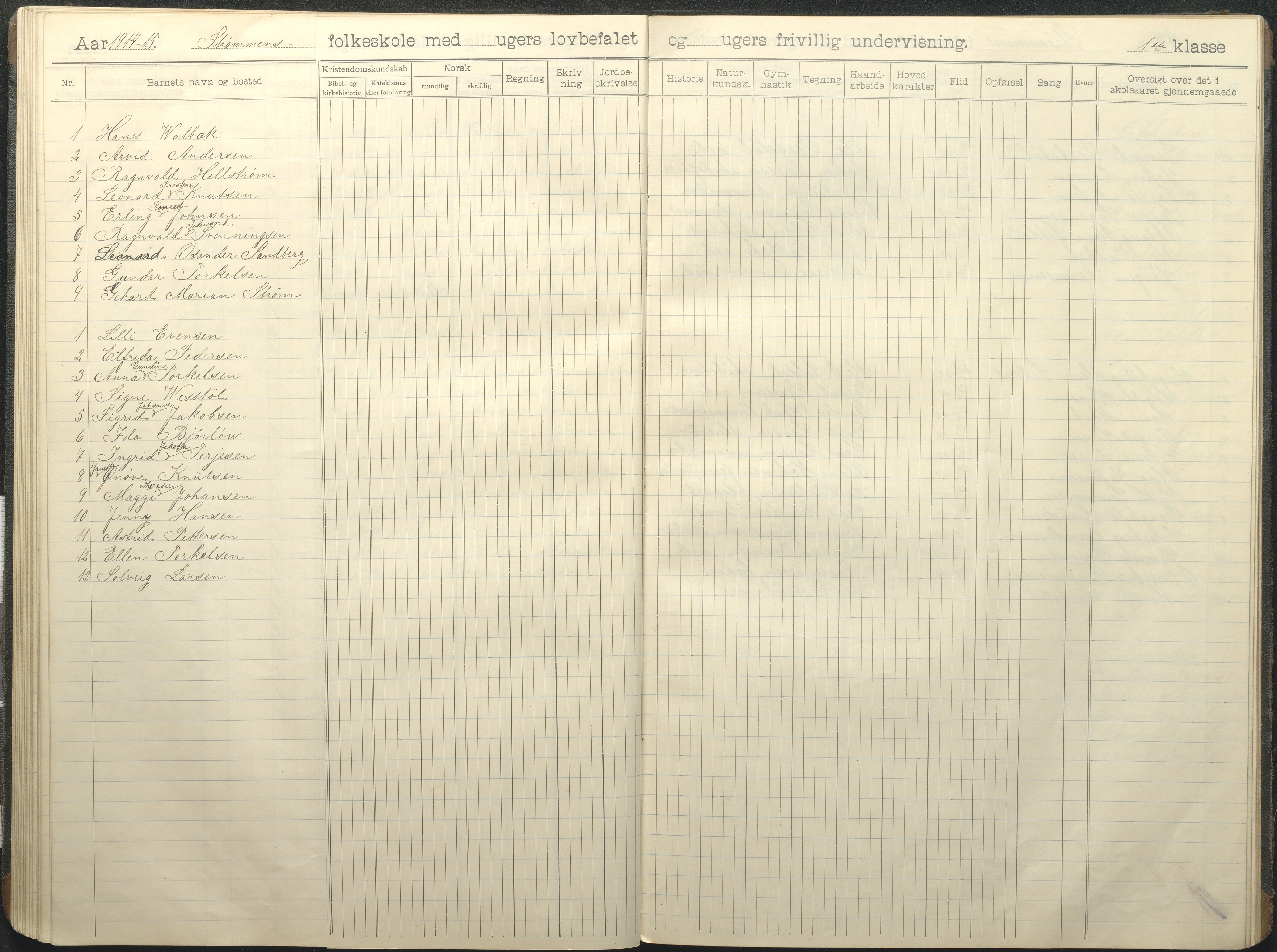 Øyestad kommune frem til 1979, AAKS/KA0920-PK/06/06G/L0011: Skoleprotokoll, 1910-1918