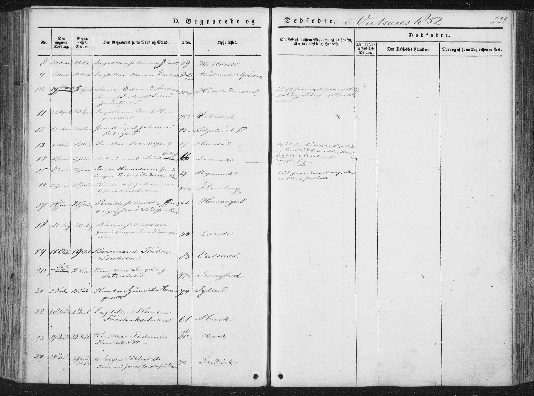 Ministerialprotokoller, klokkerbøker og fødselsregistre - Nordland, AV/SAT-A-1459/810/L0144: Ministerialbok nr. 810A07 /1, 1841-1862, s. 228