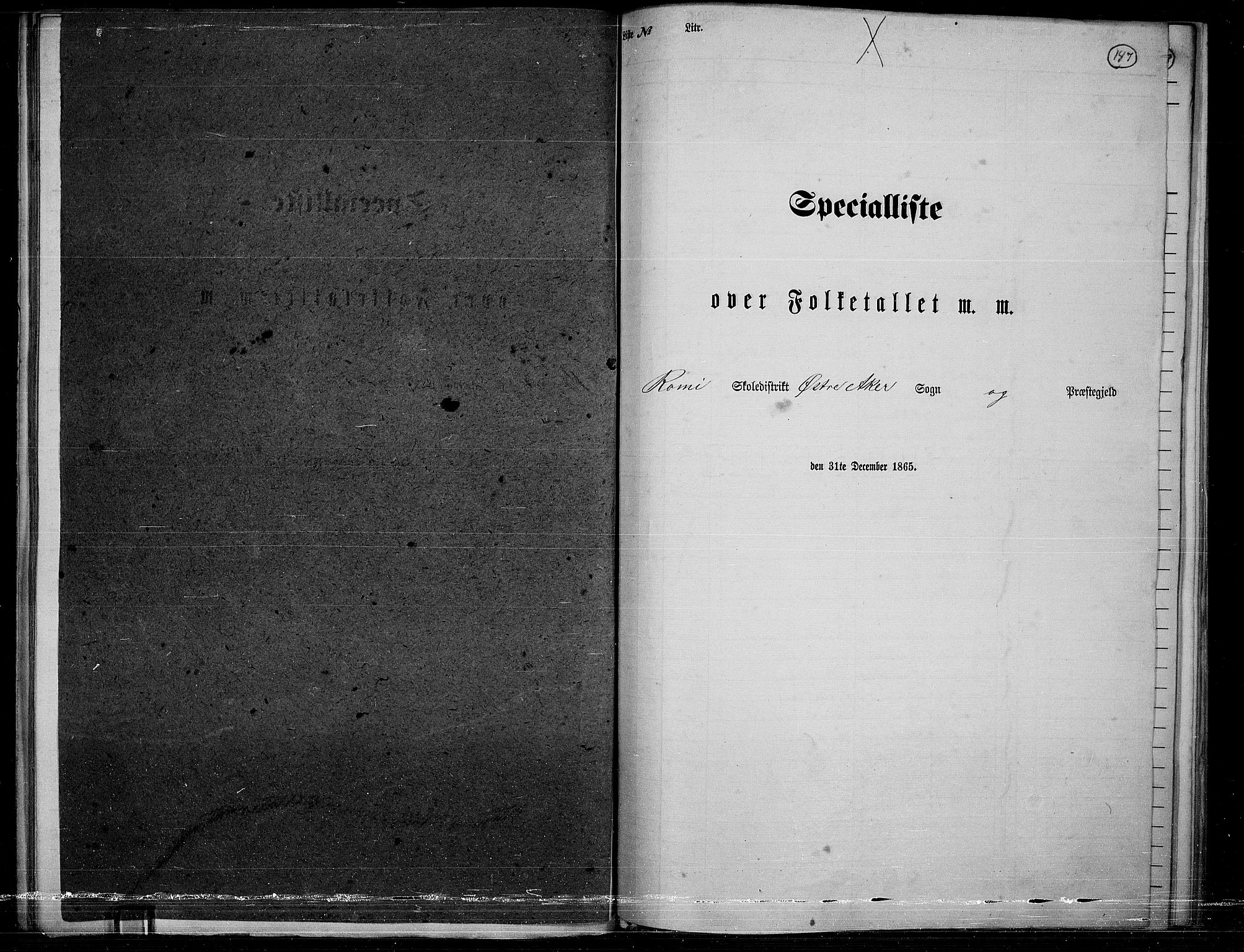 RA, Folketelling 1865 for 0218bP Østre Aker prestegjeld, 1865, s. 140