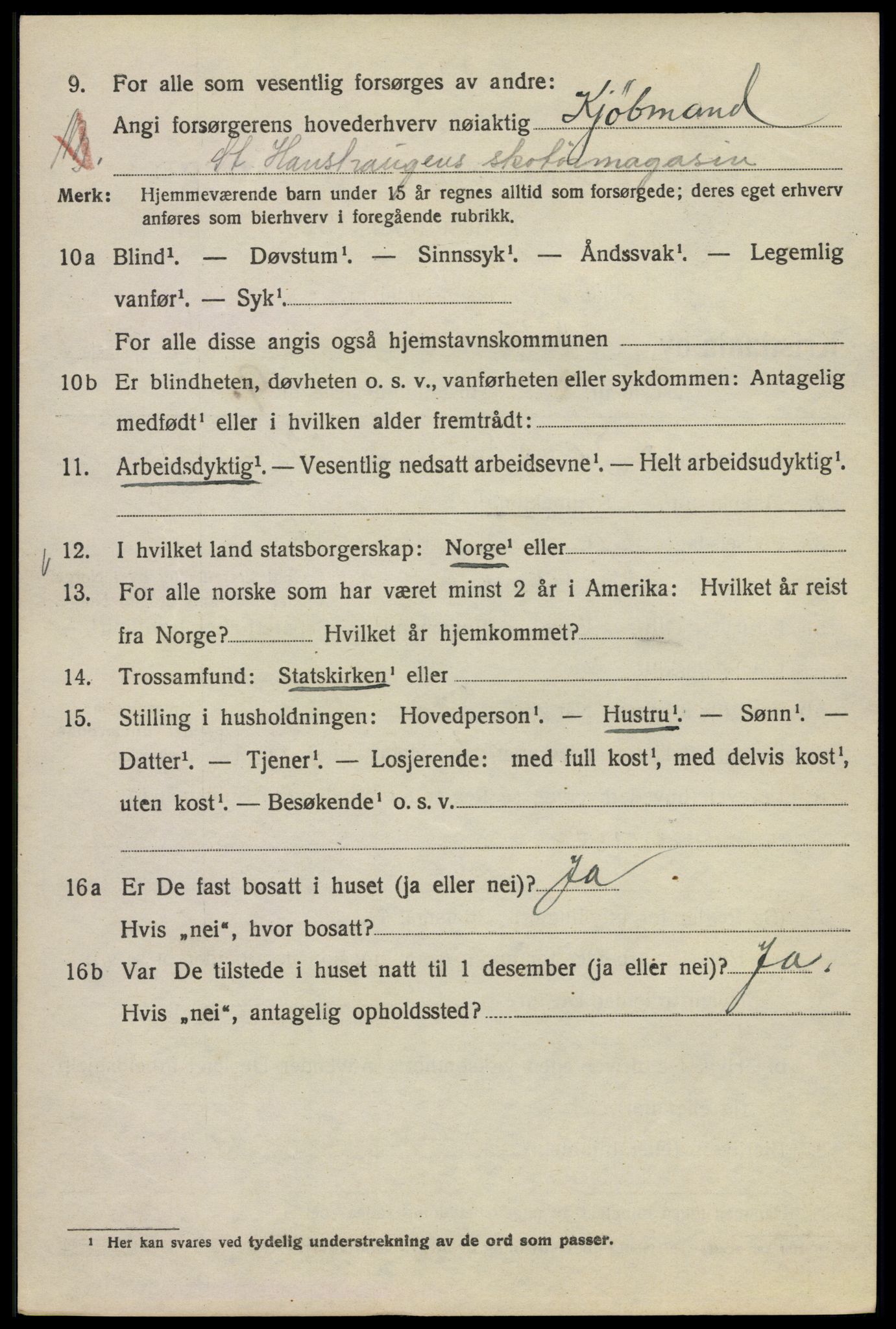 SAO, Folketelling 1920 for 0301 Kristiania kjøpstad, 1920, s. 614570