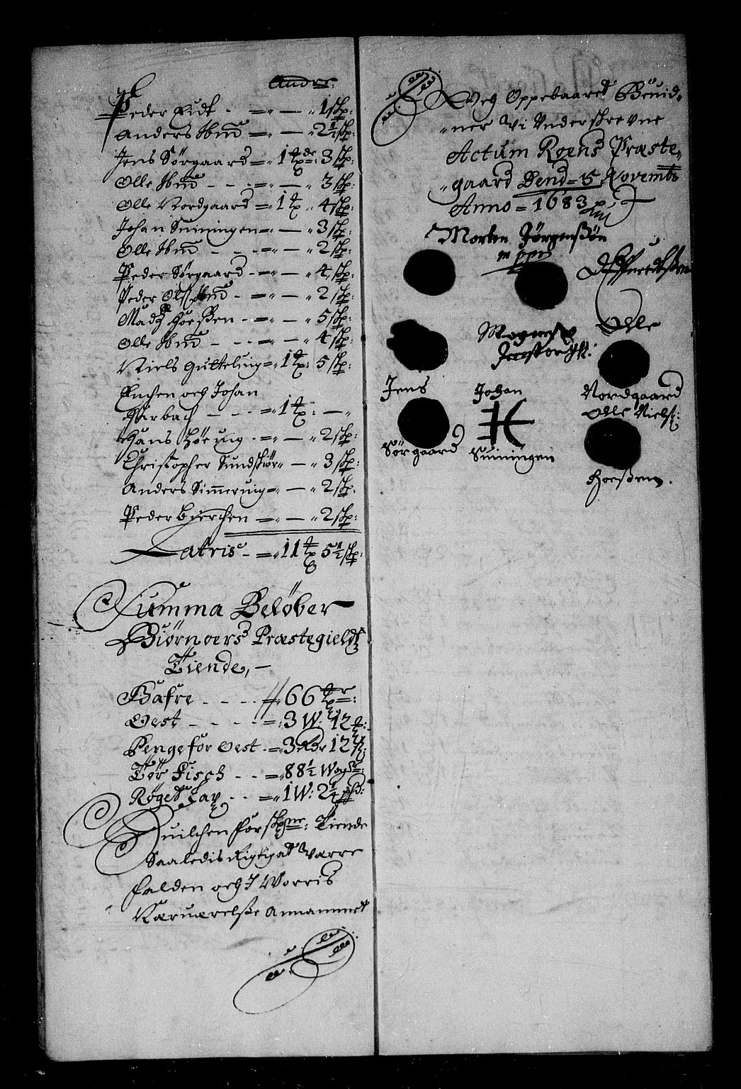 Rentekammeret inntil 1814, Reviderte regnskaper, Stiftamtstueregnskaper, Trondheim stiftamt og Nordland amt, AV/RA-EA-6044/R/Rg/L0072: Trondheim stiftamt og Nordland amt, 1683