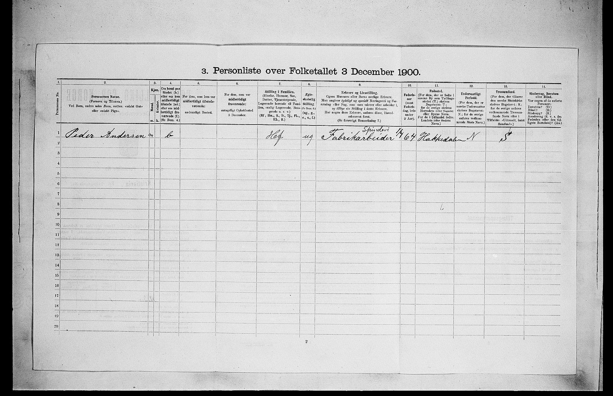 SAO, Folketelling 1900 for 0301 Kristiania kjøpstad, 1900, s. 28086