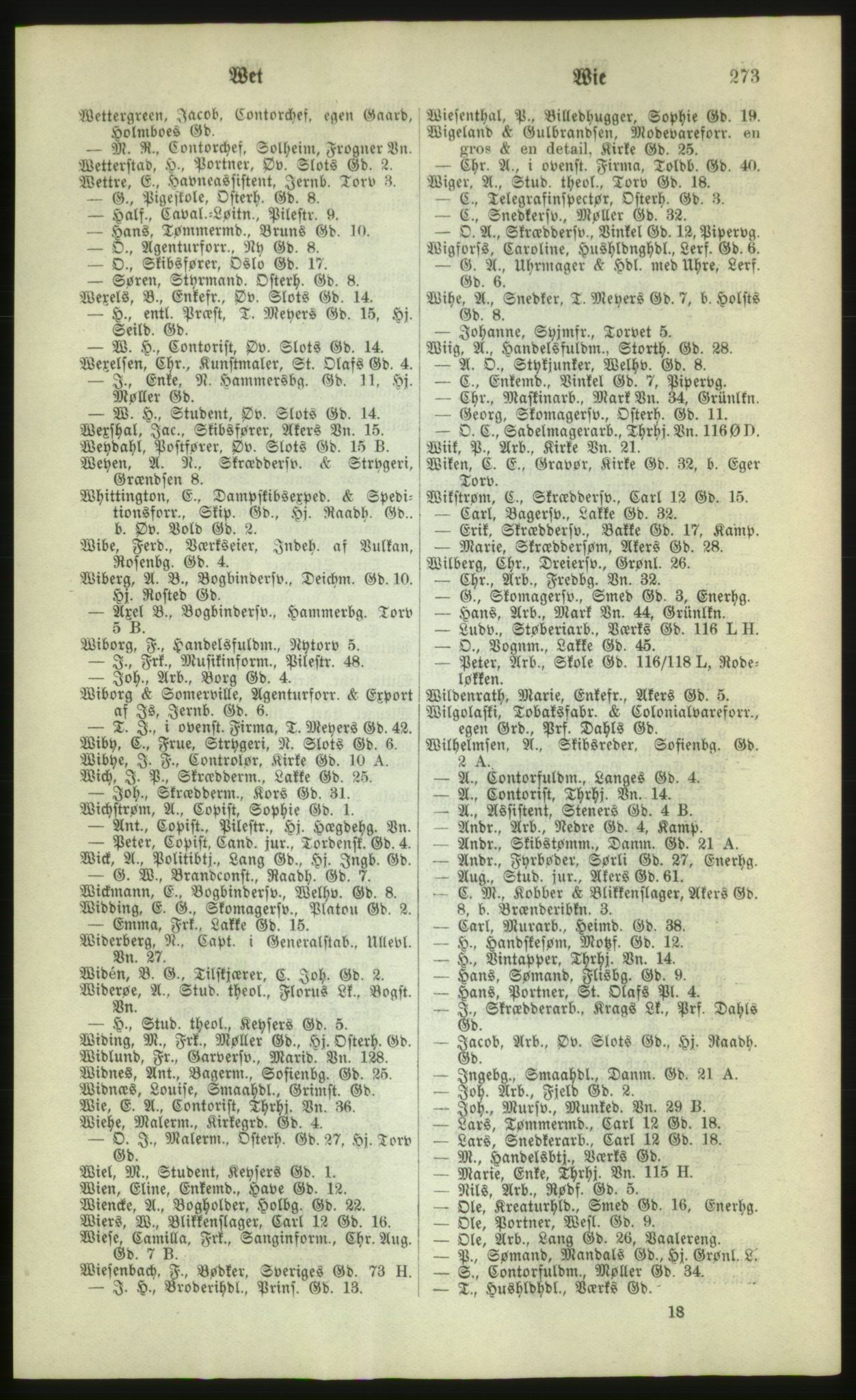 Kristiania/Oslo adressebok, PUBL/-, 1880, s. 273