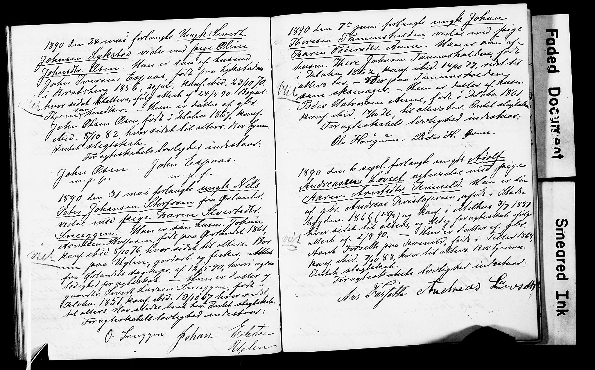 Ministerialprotokoller, klokkerbøker og fødselsregistre - Sør-Trøndelag, SAT/A-1456/618/L0445: Lysningsprotokoll nr. 618A08, 1863-1898
