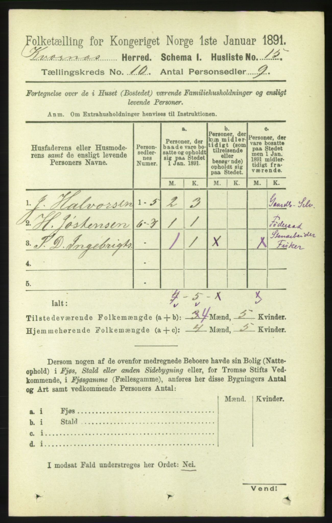 RA, Folketelling 1891 for 1553 Kvernes herred, 1891, s. 4284