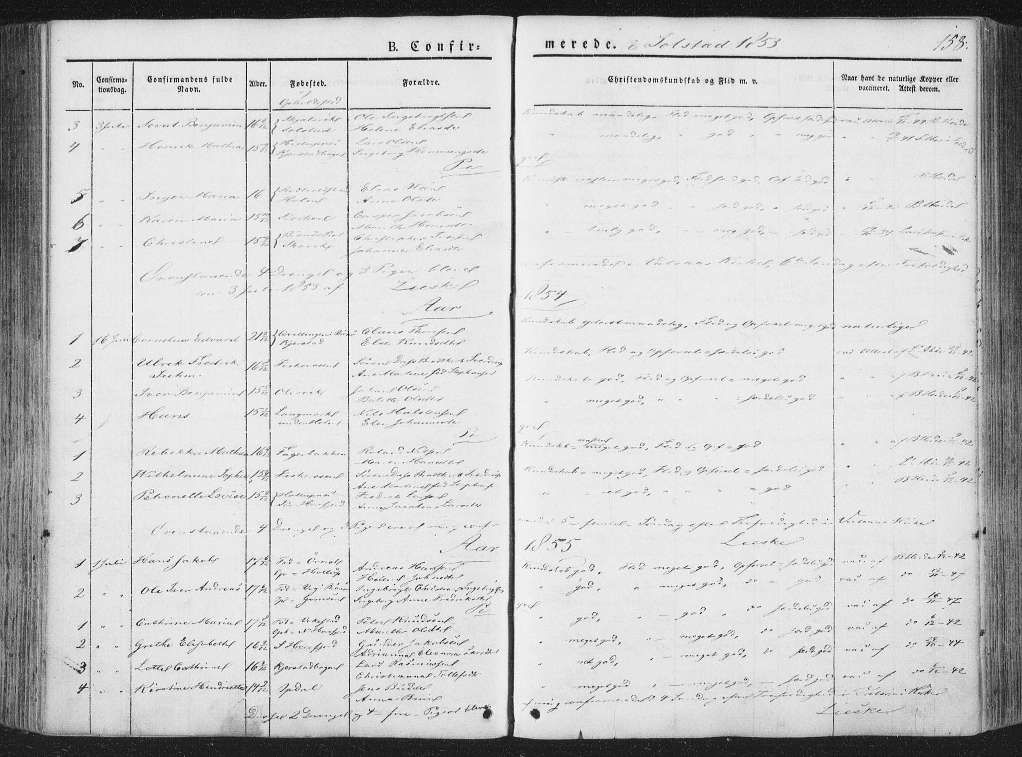Ministerialprotokoller, klokkerbøker og fødselsregistre - Nordland, SAT/A-1459/810/L0145: Ministerialbok nr. 810A07 /2, 1841-1862, s. 158