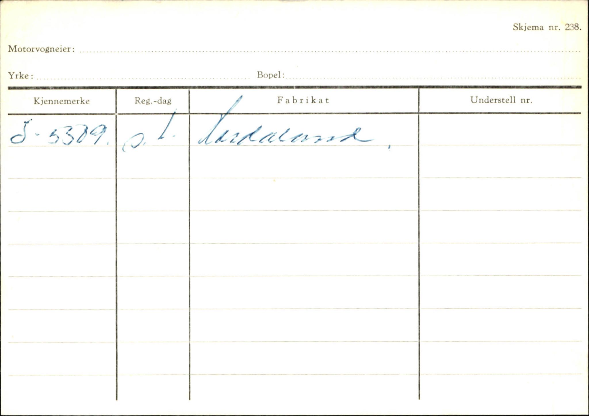 Statens vegvesen, Sogn og Fjordane vegkontor, AV/SAB-A-5301/4/F/L0125: Eigarregister Sogndal V-Å. Aurland A-Å. Fjaler A-N, 1945-1975, s. 251