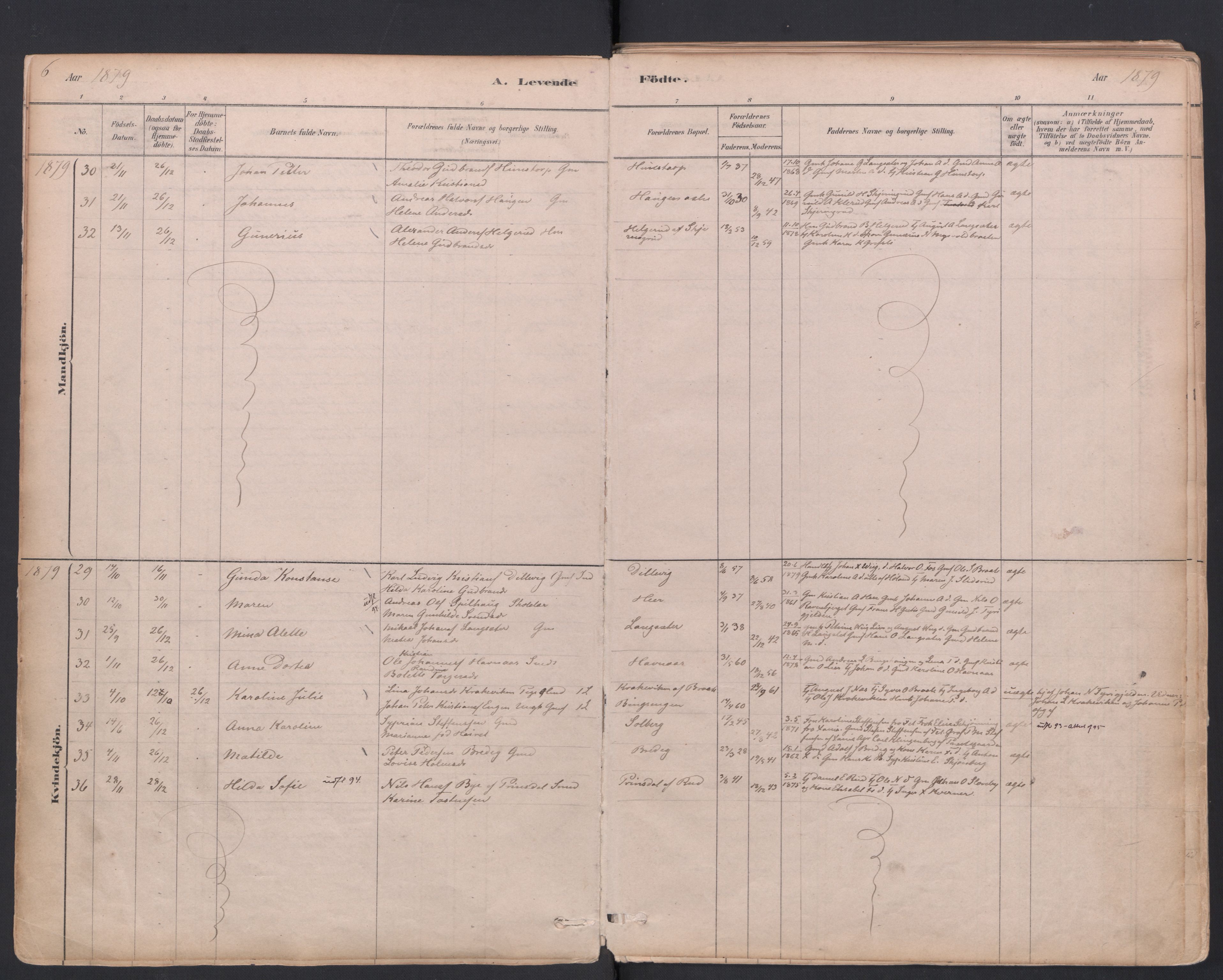 Trøgstad prestekontor Kirkebøker, AV/SAO-A-10925/F/Fa/L0010: Ministerialbok nr. I 10, 1878-1898, s. 6