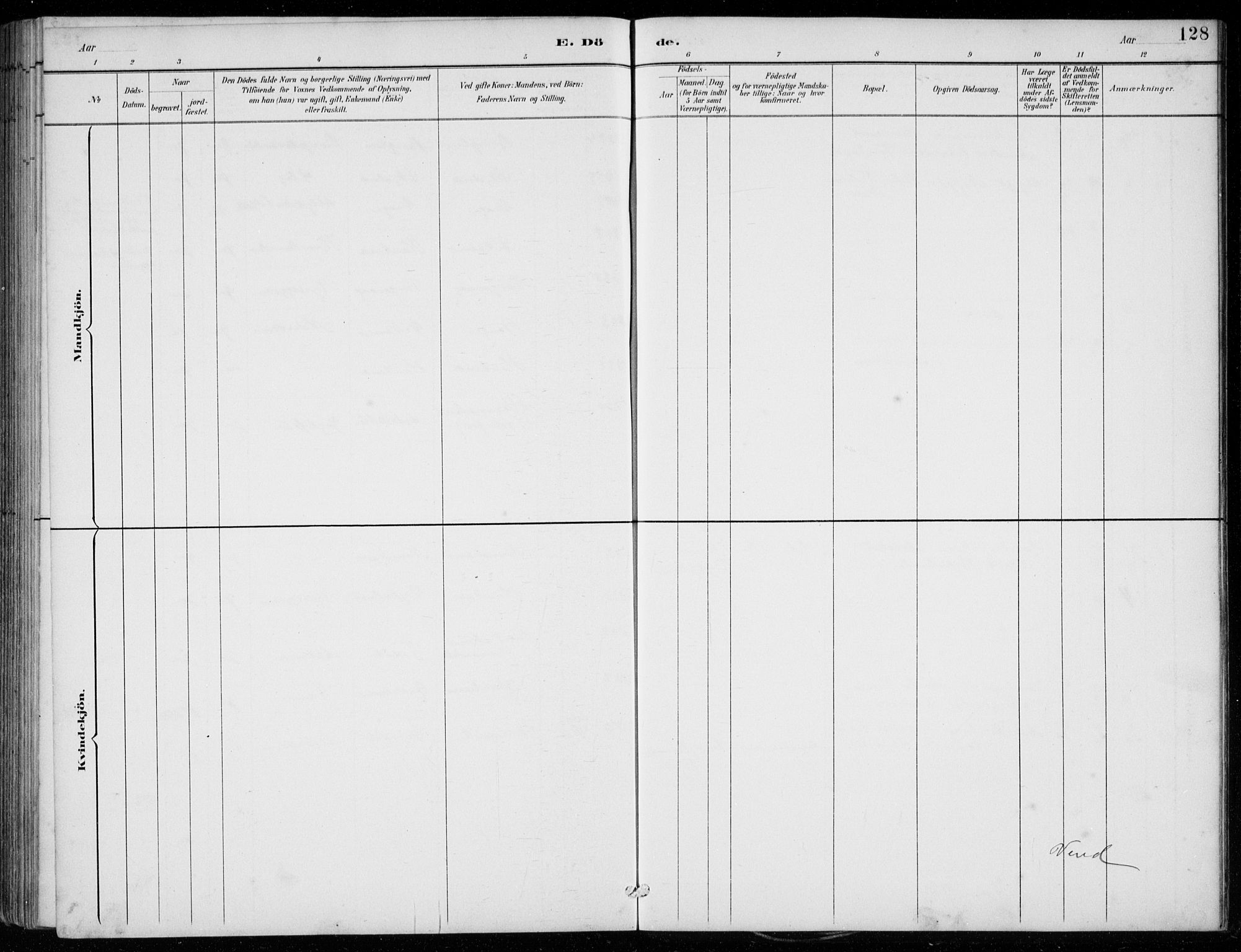 Strandebarm sokneprestembete, SAB/A-78401/H/Hab: Klokkerbok nr. C  1, 1891-1913, s. 128