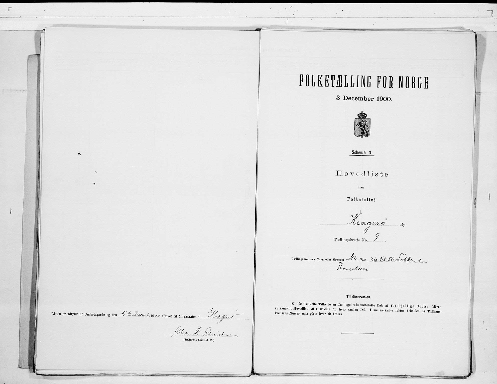SAKO, Folketelling 1900 for 0801 Kragerø kjøpstad, 1900, s. 20