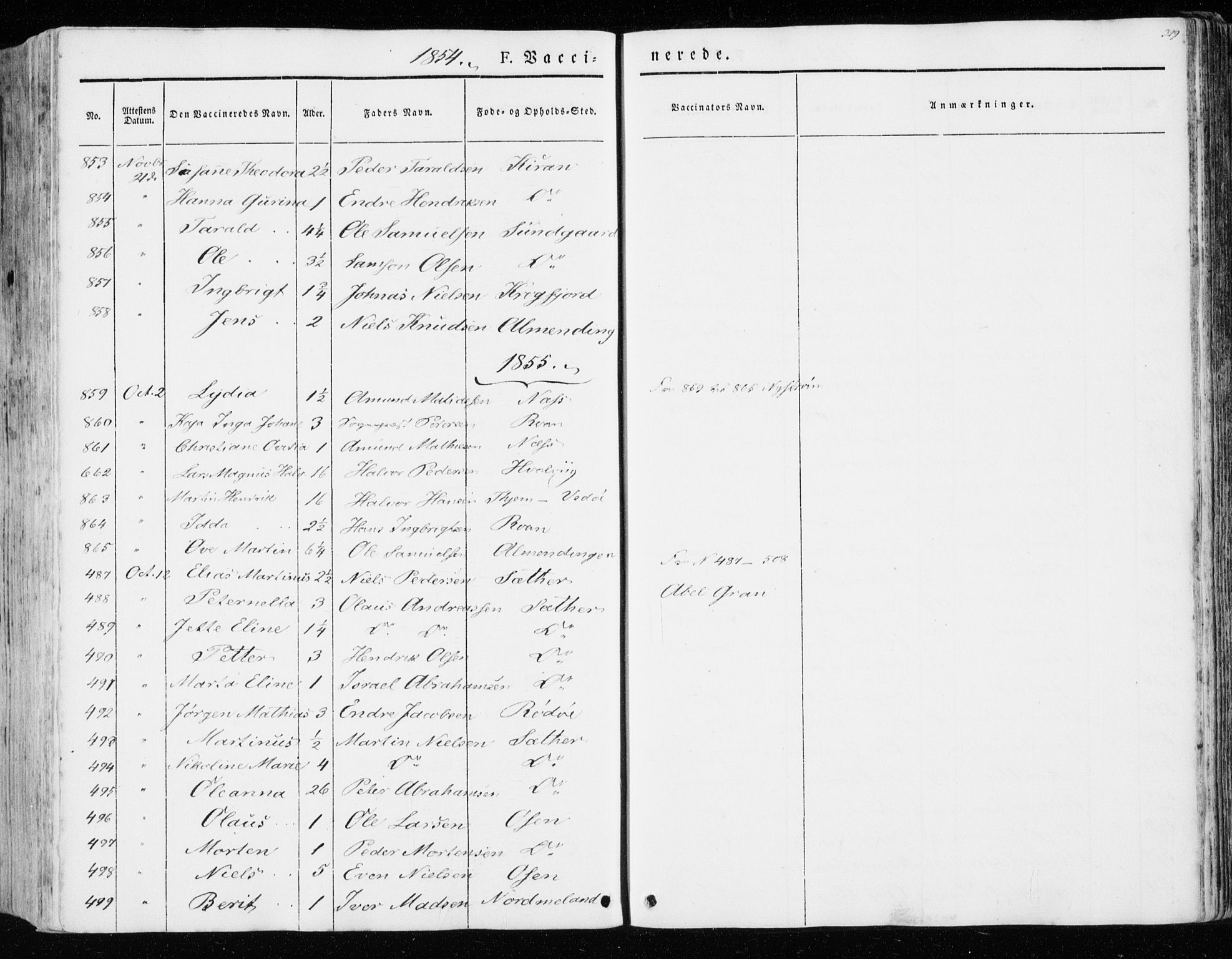 Ministerialprotokoller, klokkerbøker og fødselsregistre - Sør-Trøndelag, SAT/A-1456/657/L0704: Ministerialbok nr. 657A05, 1846-1857, s. 329