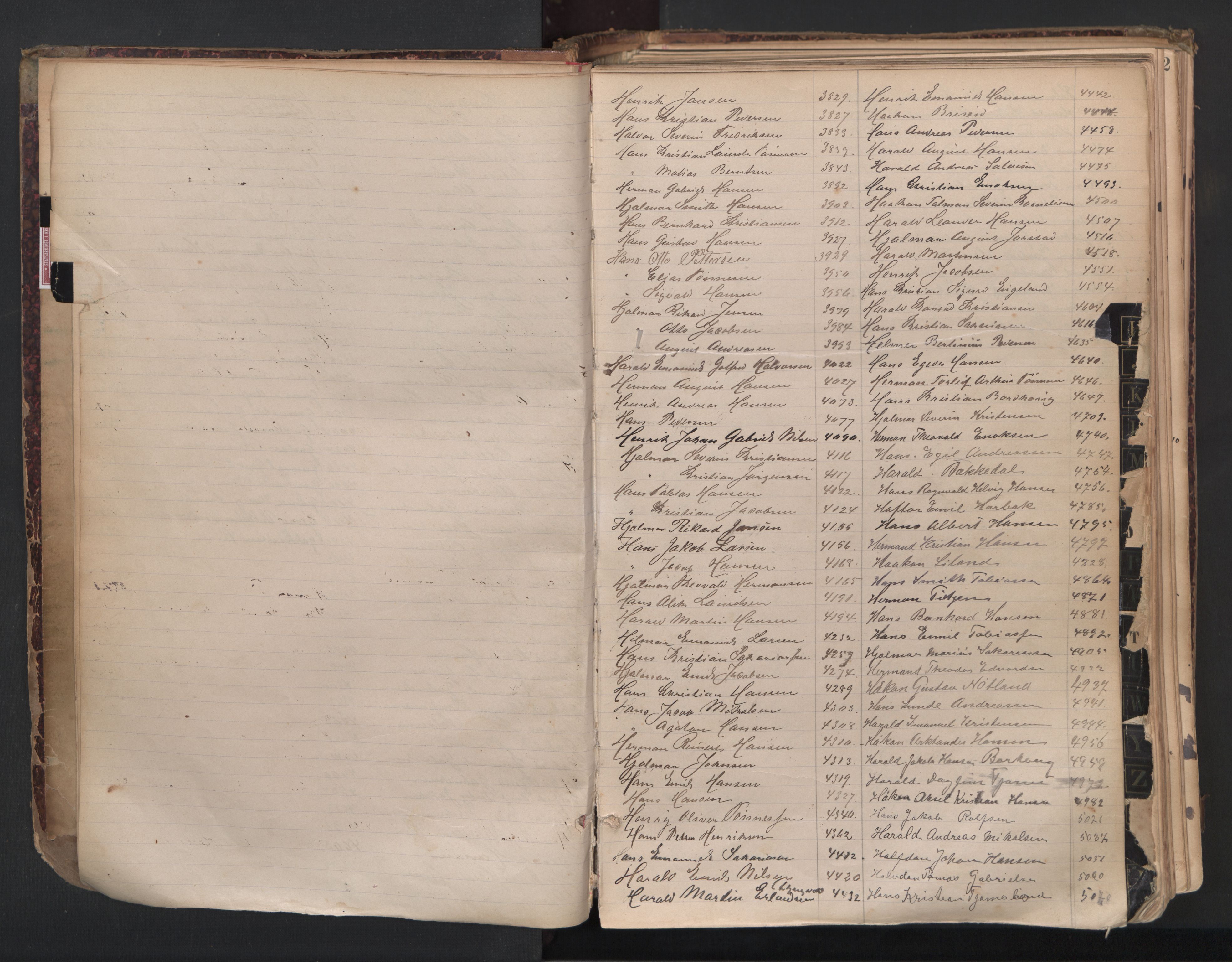 Farsund mønstringskrets, AV/SAK-2031-0017/F/Fa/L0007: Annotasjonsrulle nr 3806-5294 med register, Z-4, 1894-1934, s. 10