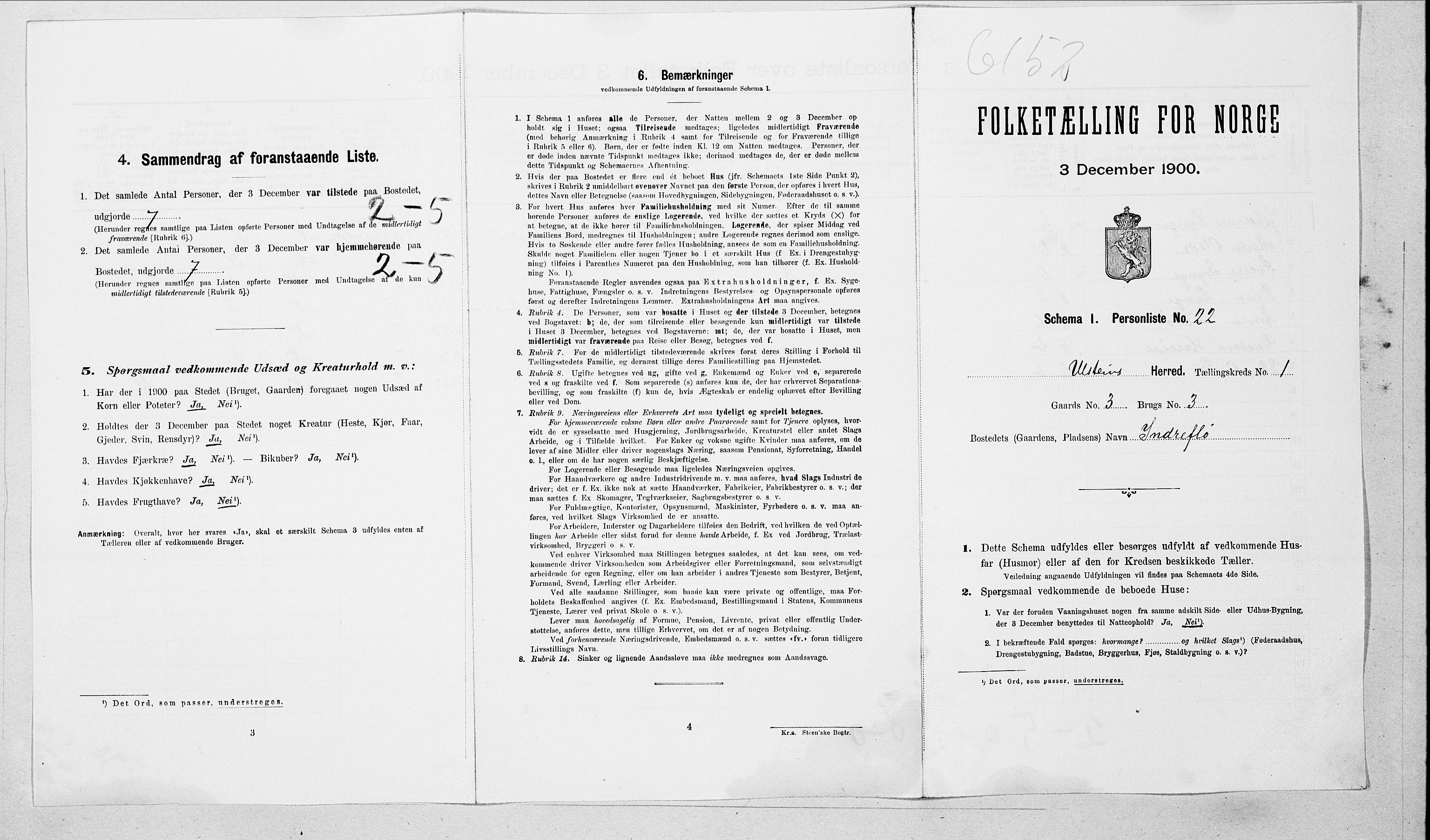 SAT, Folketelling 1900 for 1516 Ulstein herred, 1900, s. 114