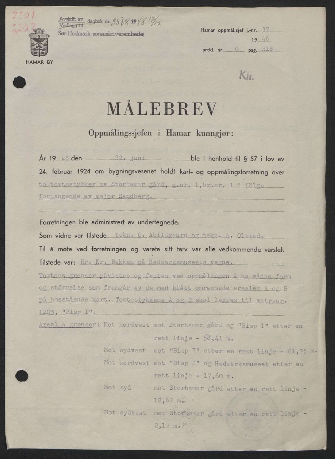 Sør-Hedmark sorenskriveri, SAH/TING-014/H/Hb/Hbd/L0018: Pantebok nr. 18, 1948-1949, Dagboknr: 3568/1948