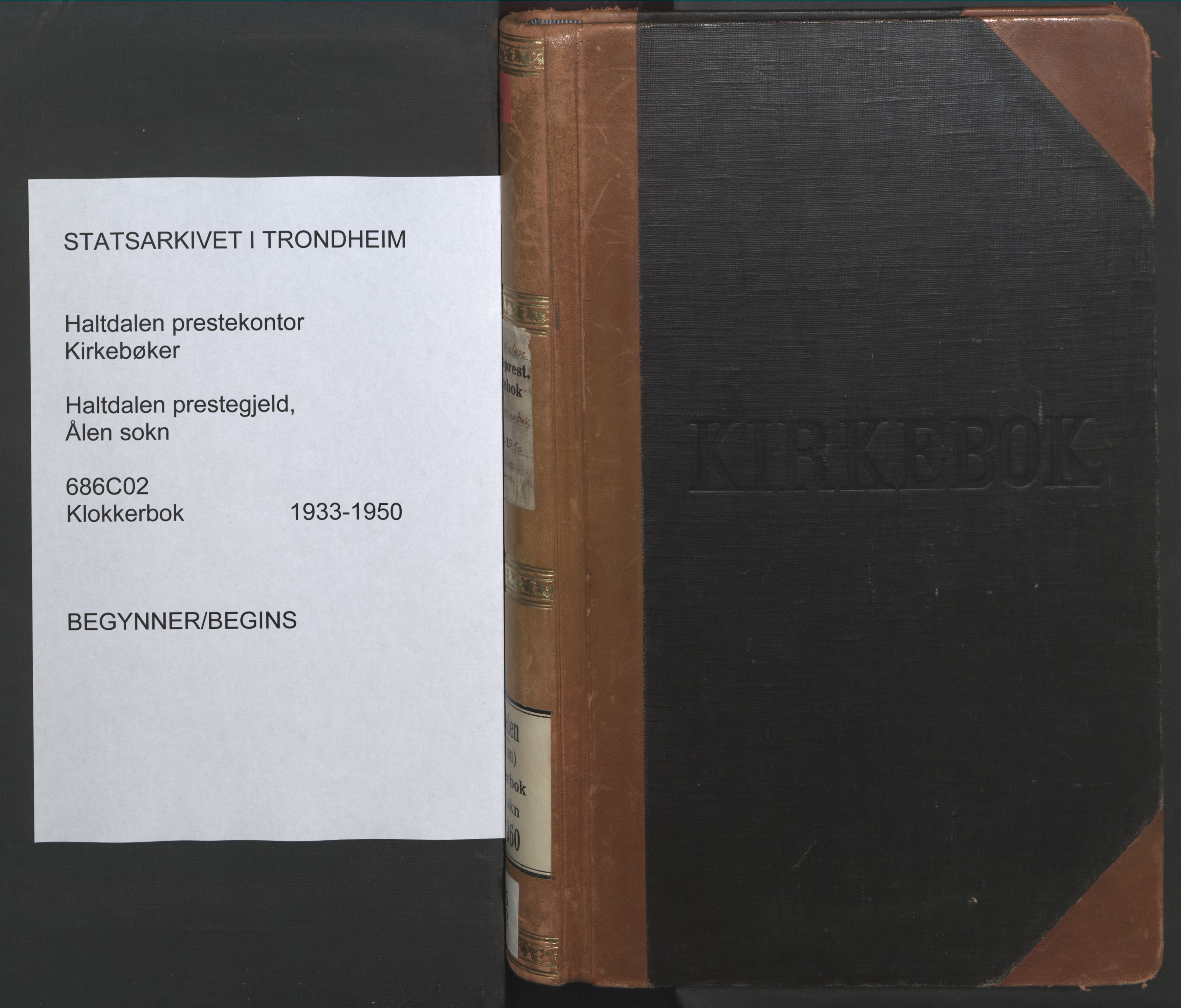 Ministerialprotokoller, klokkerbøker og fødselsregistre - Sør-Trøndelag, SAT/A-1456/686/L0986: Klokkerbok nr. 686C02, 1933-1950