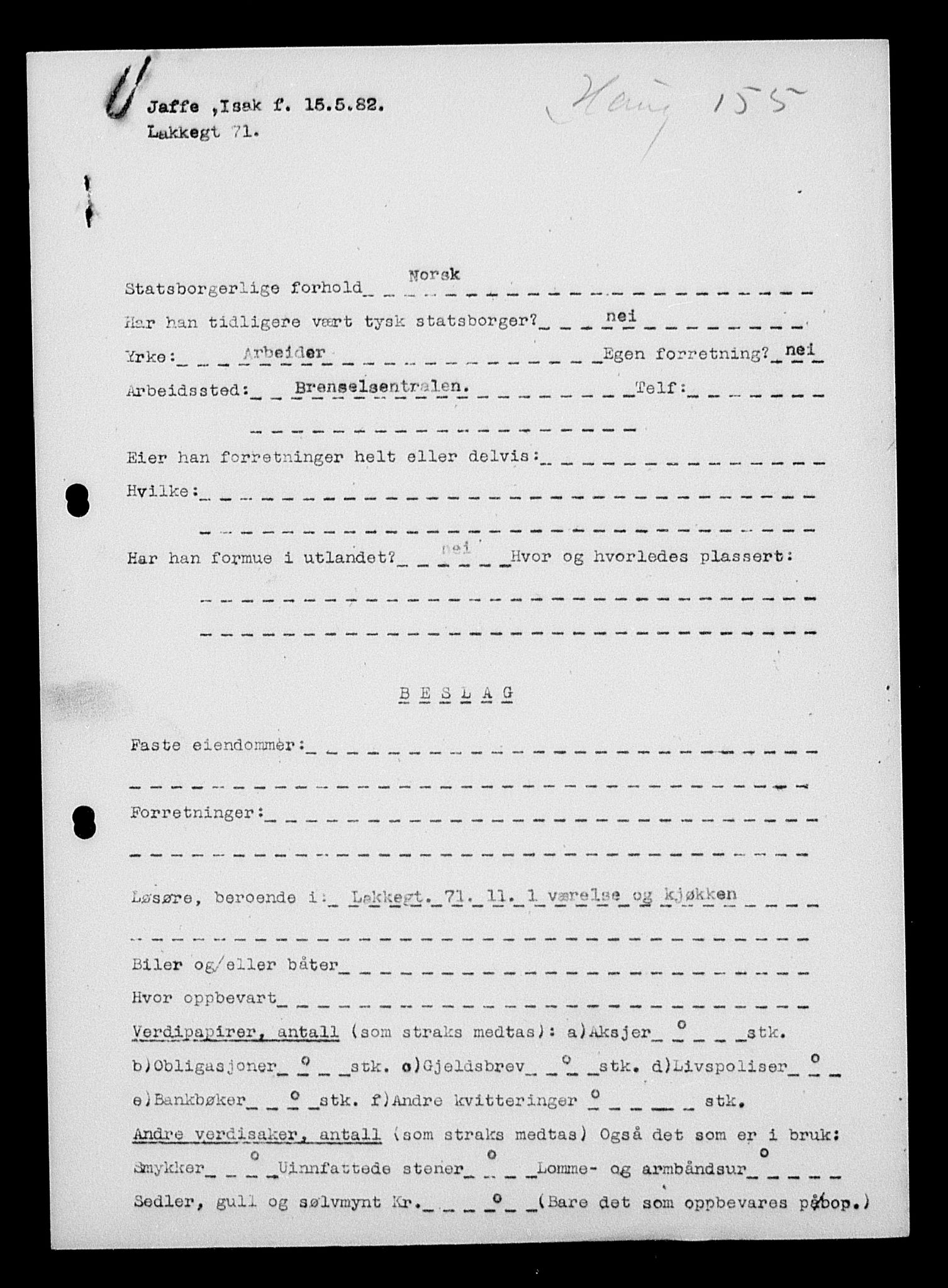 Justisdepartementet, Tilbakeføringskontoret for inndratte formuer, AV/RA-S-1564/H/Hc/Hcc/L0947: --, 1945-1947, s. 56