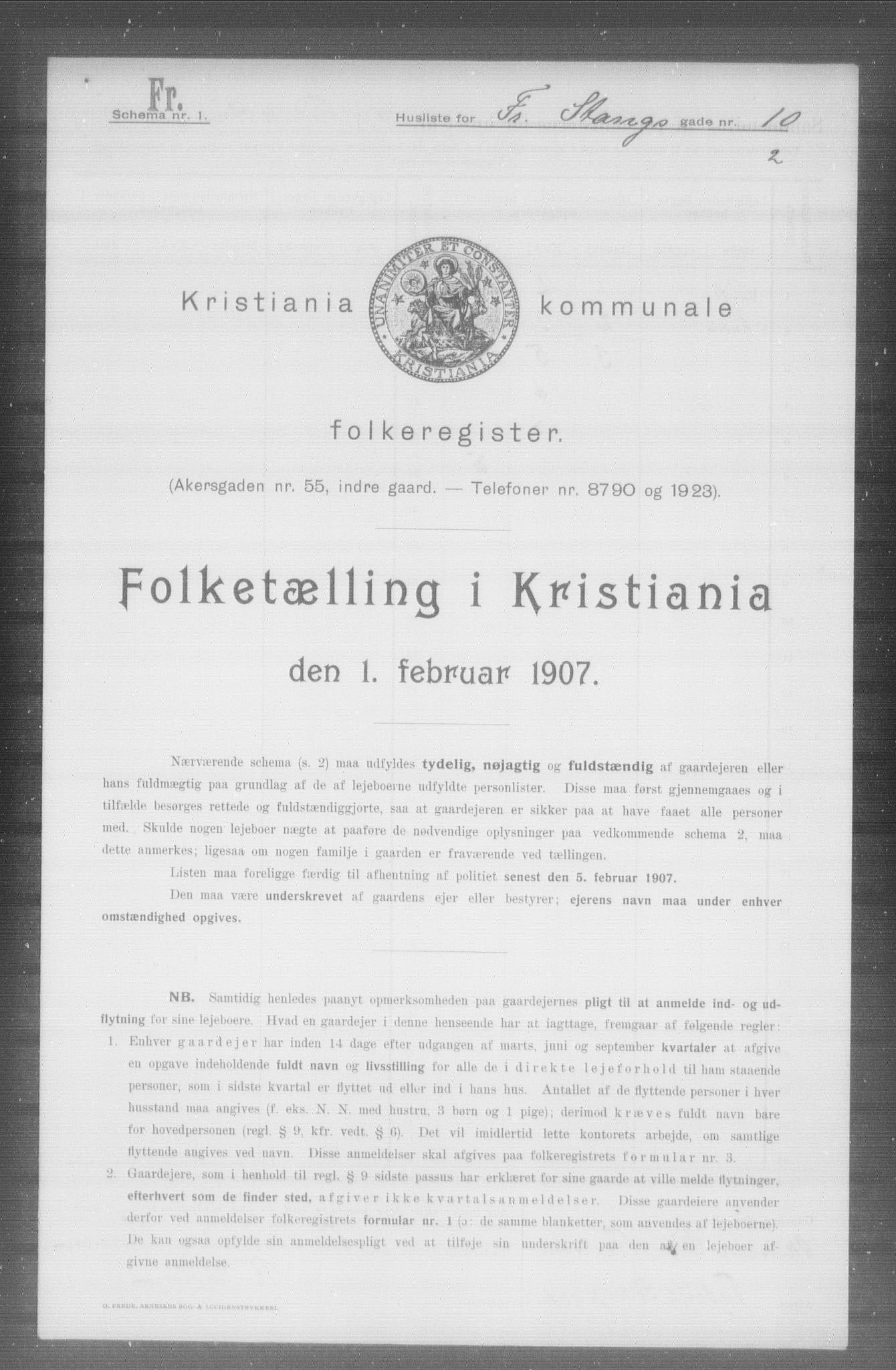 OBA, Kommunal folketelling 1.2.1907 for Kristiania kjøpstad, 1907, s. 13548