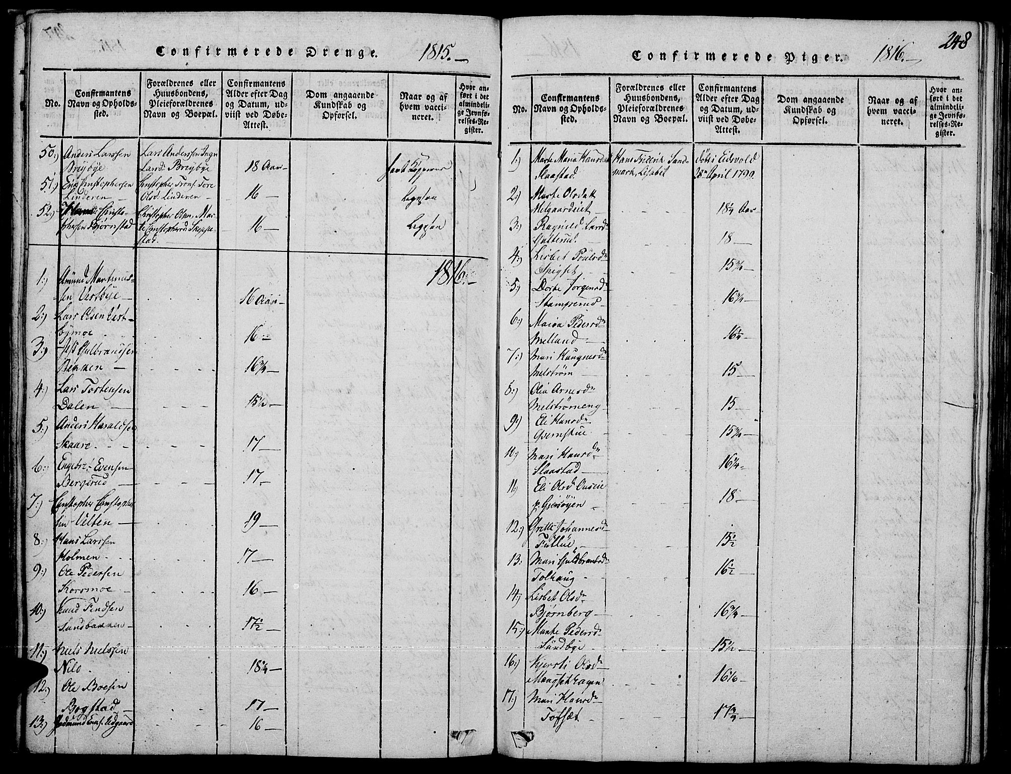 Strøm-Odalen prestekontor, SAH/PREST-028/H/Ha/Haa/L0006: Ministerialbok nr. 6, 1814-1850, s. 248