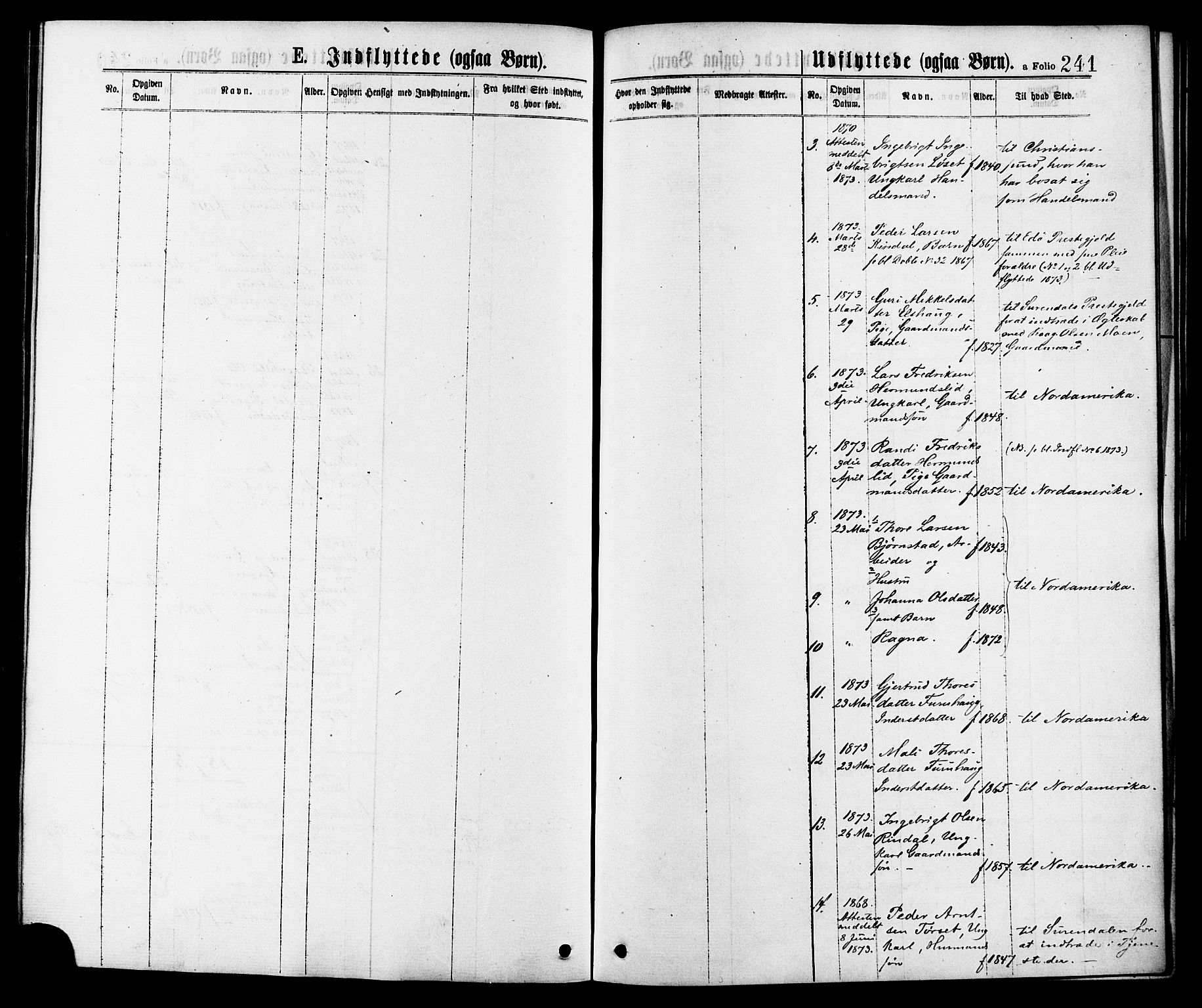 Ministerialprotokoller, klokkerbøker og fødselsregistre - Møre og Romsdal, AV/SAT-A-1454/598/L1068: Ministerialbok nr. 598A02, 1872-1881, s. 241