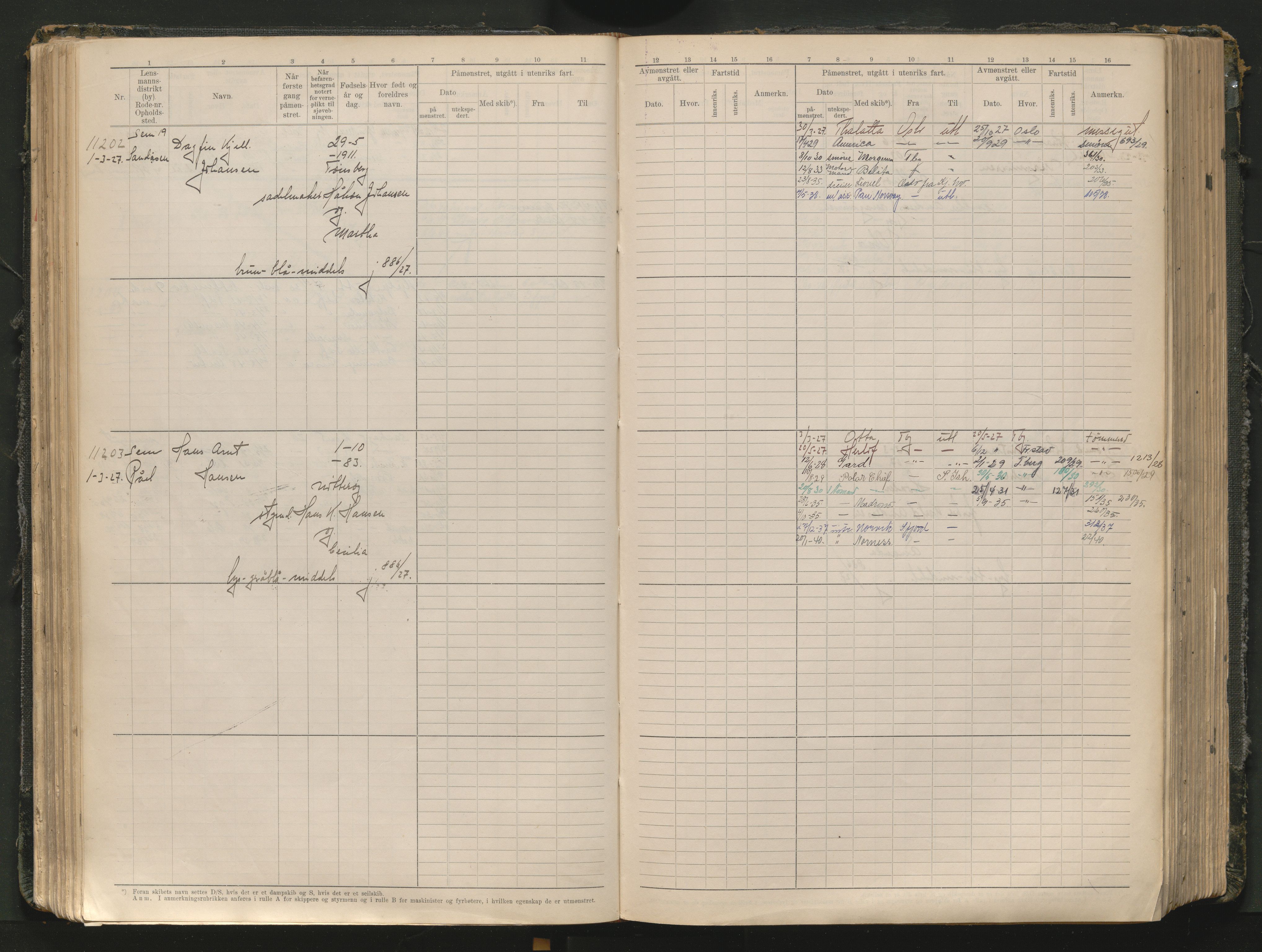 Tønsberg innrulleringskontor, AV/SAKO-A-786/F/Fc/Fcb/L0012: Hovedrulle Patent nr. 10828-12216, 1925-1948