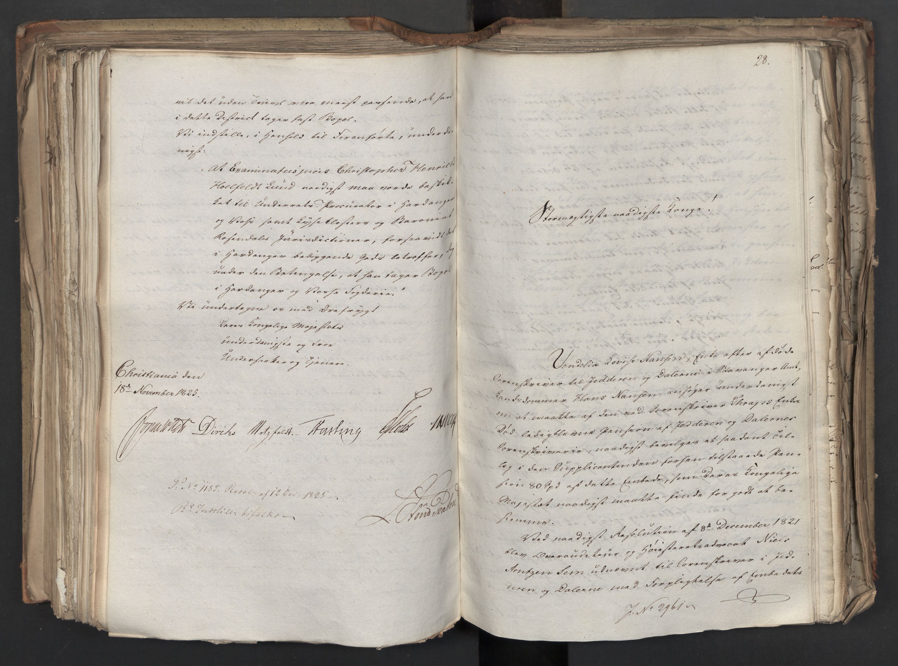 Statsrådsavdelingen i Stockholm, AV/RA-S-1003/D/Da/L0044: Regjeringsinnstillinger nr. 2846-3066, 1825, s. 326