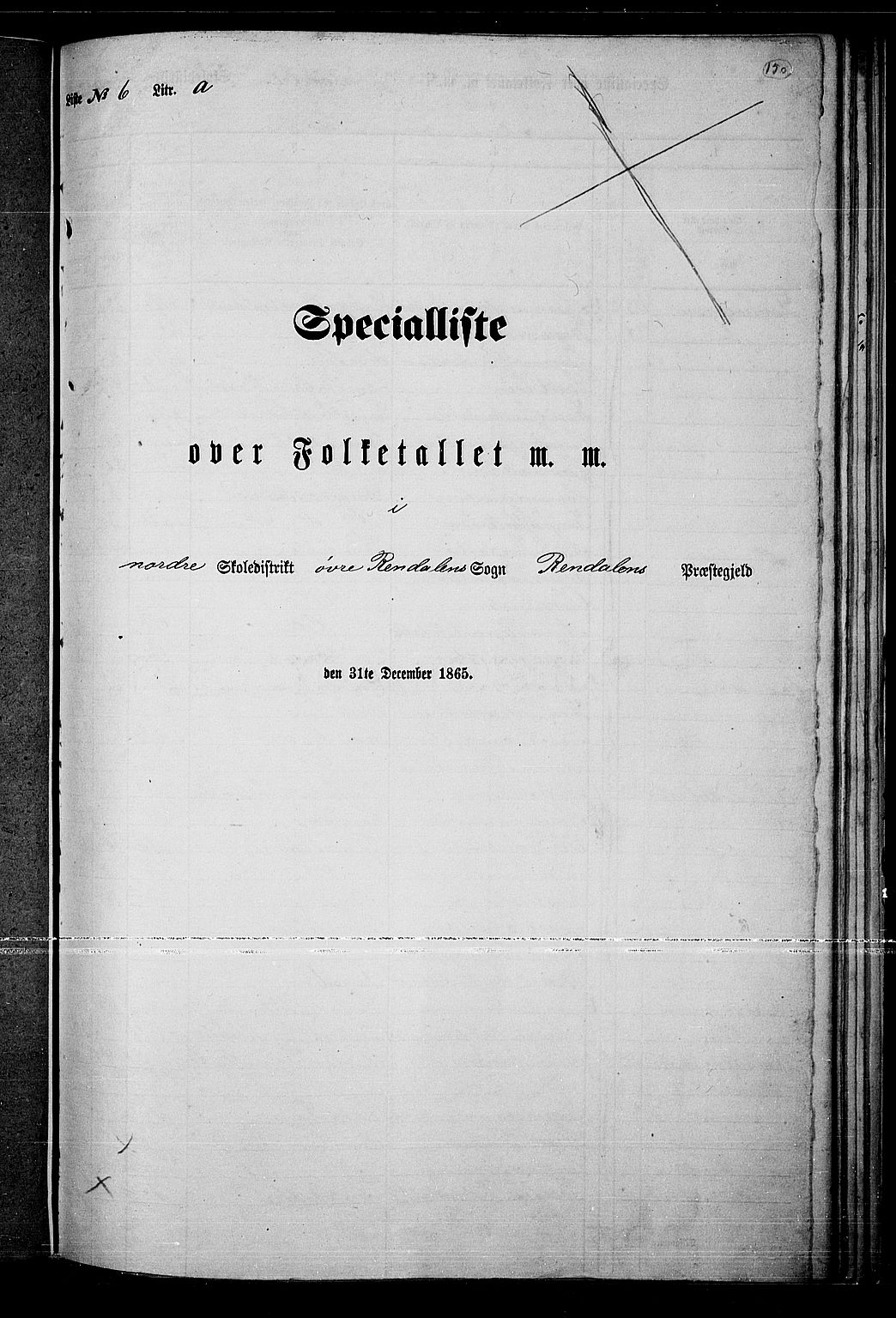 RA, Folketelling 1865 for 0432P Rendalen prestegjeld, 1865, s. 125