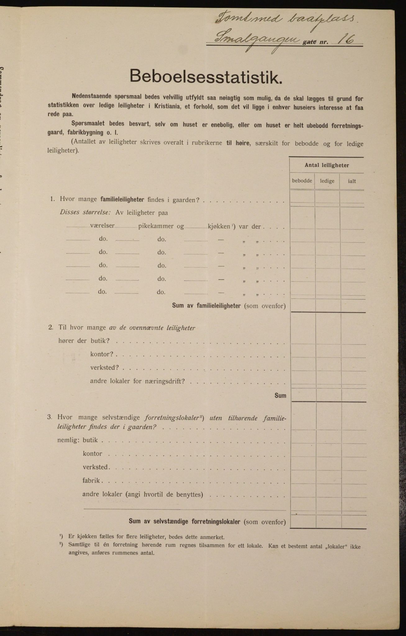 OBA, Kommunal folketelling 1.2.1912 for Kristiania, 1912, s. 97378