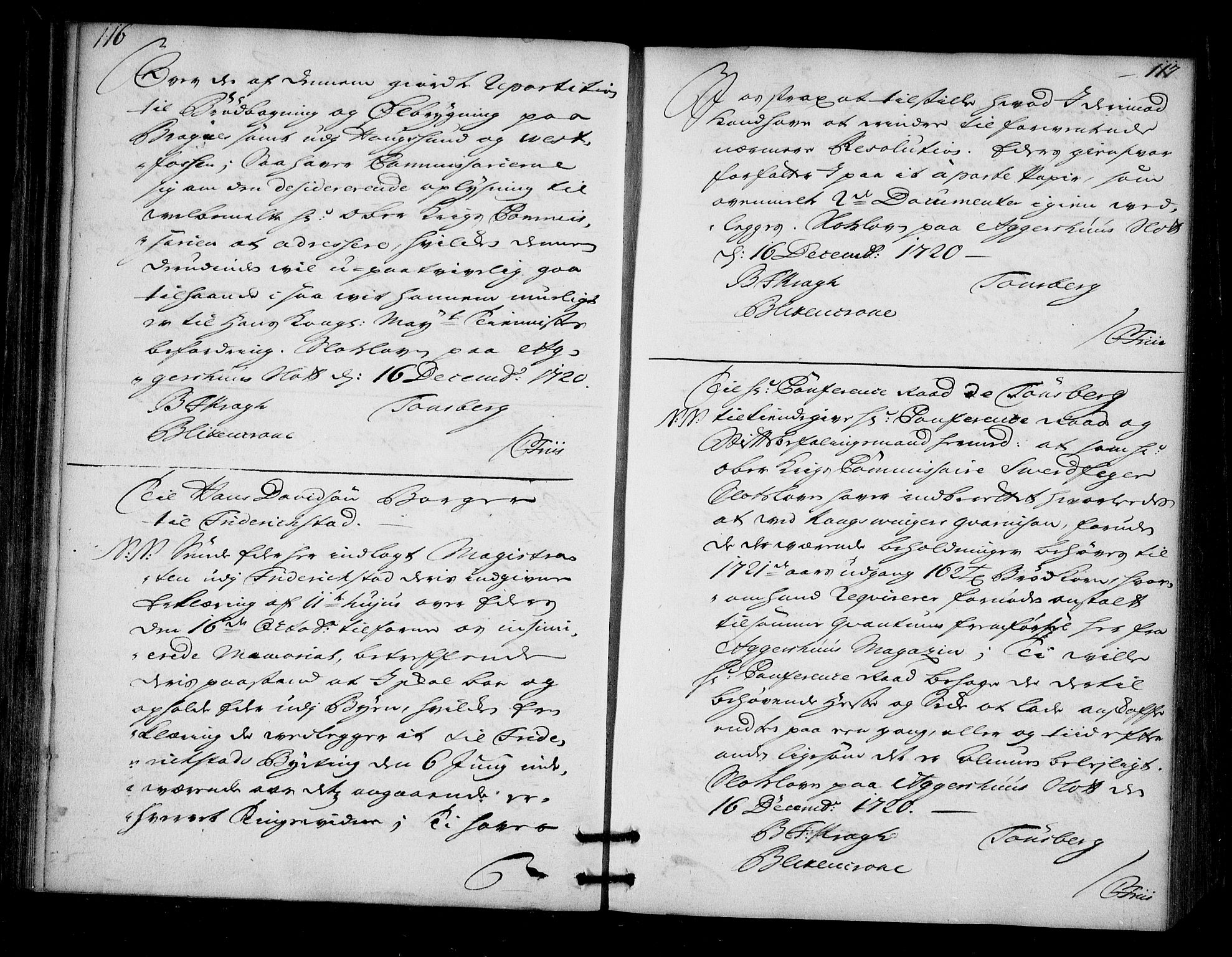 Stattholderembetet 1572-1771, AV/RA-EA-2870/Bd/L0013: Ordreprotokoll, 1720-1722, s. 116-117