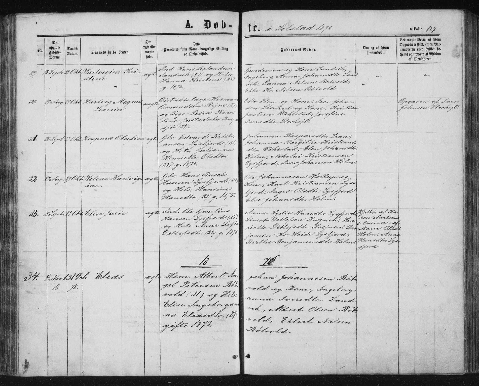 Ministerialprotokoller, klokkerbøker og fødselsregistre - Nordland, SAT/A-1459/810/L0159: Klokkerbok nr. 810C02 /2, 1863-1883, s. 127