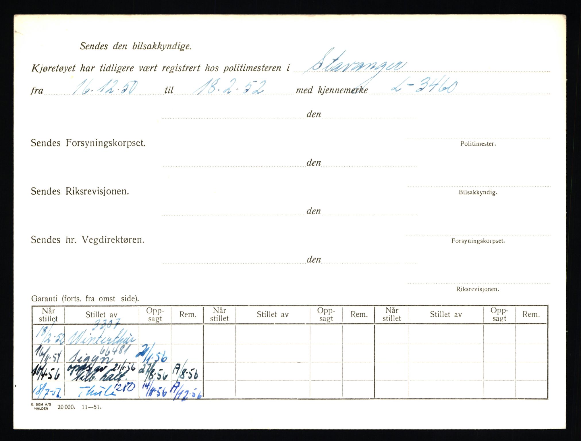 Stavanger trafikkstasjon, AV/SAST-A-101942/0/F/L0024: L-13000 - L-13499, 1930-1971, s. 1942