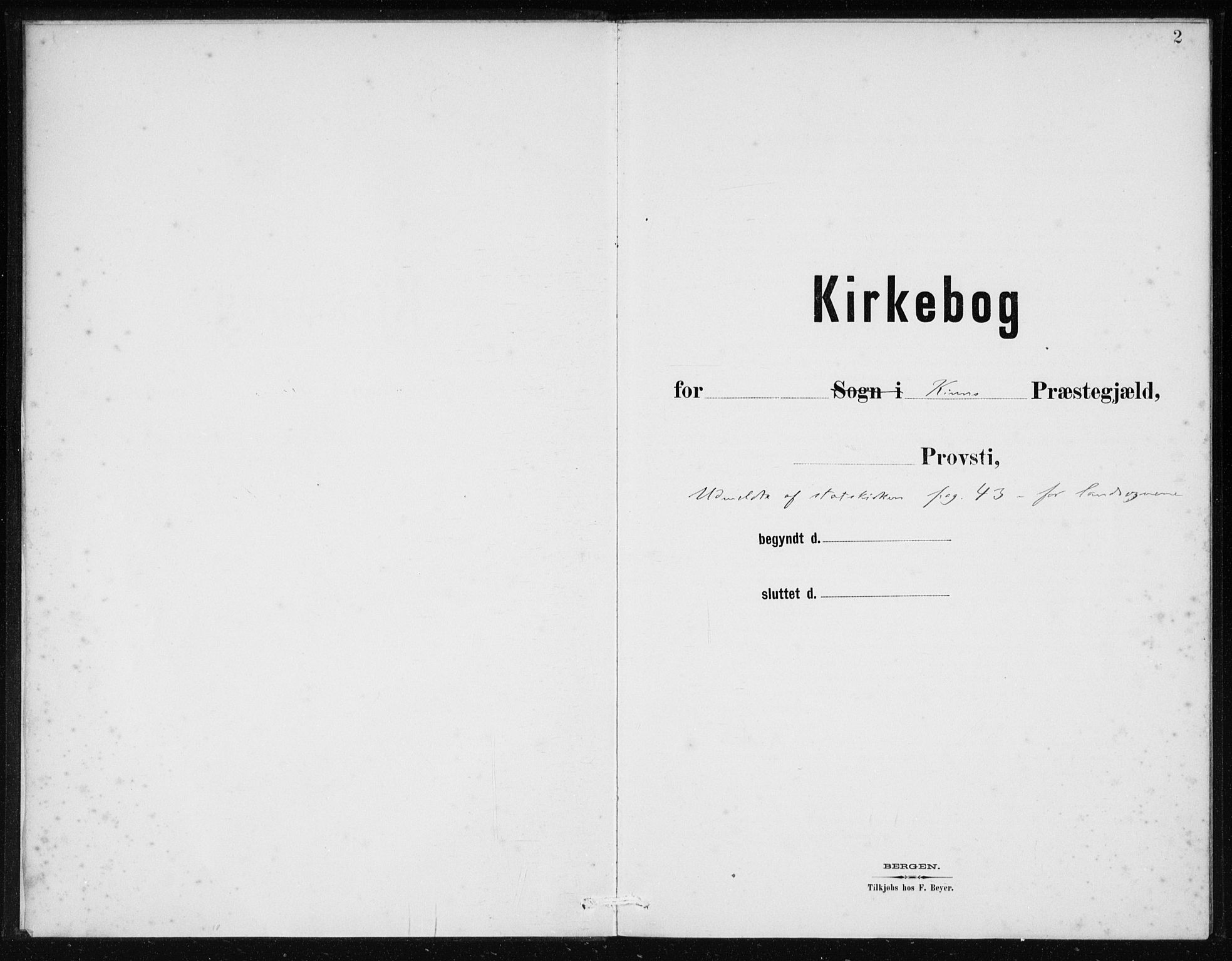 Kinn sokneprestembete, SAB/A-80801/H/Haa/Haad/L0007: Ministerialbok nr. D 7, 1883-1922, s. 2