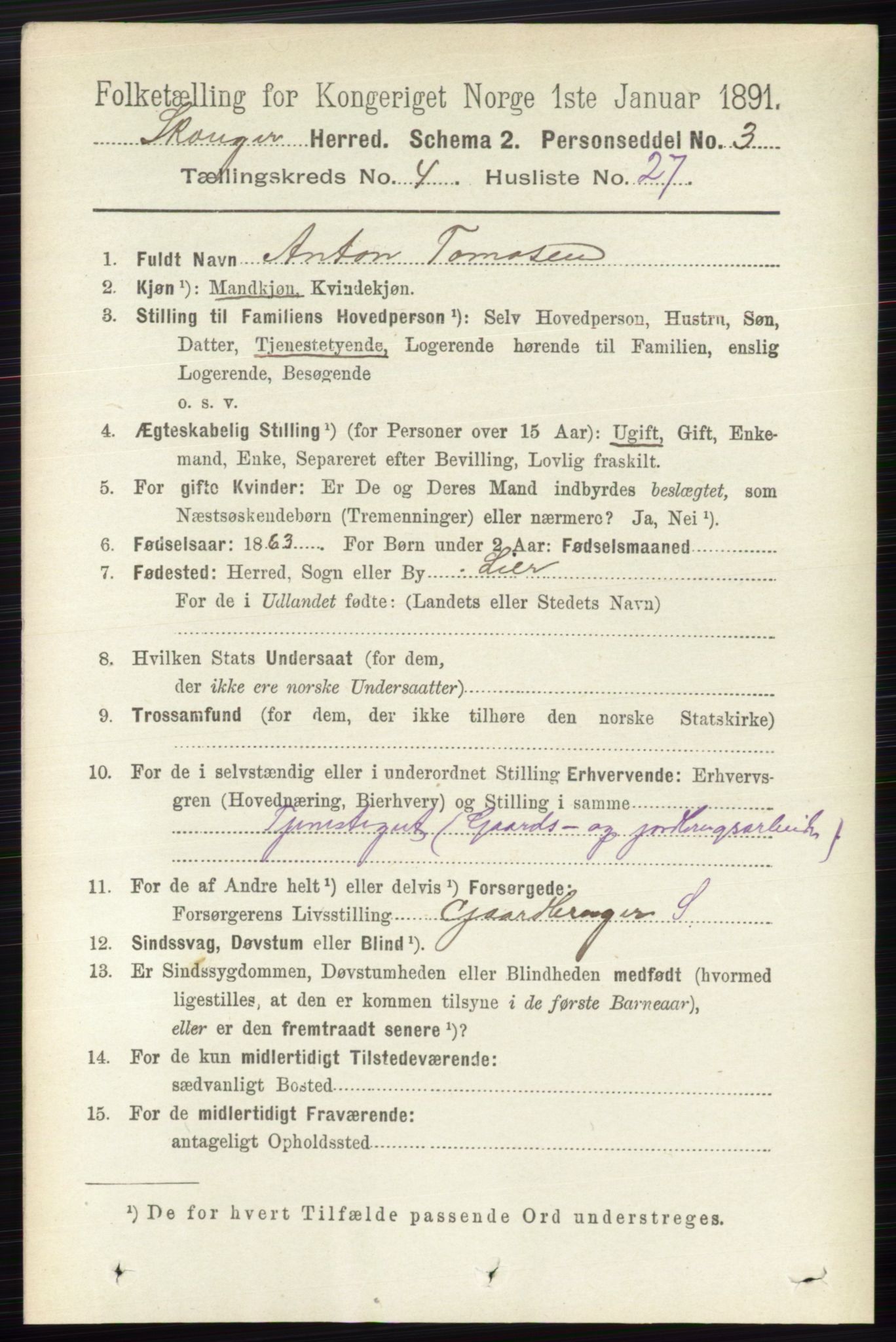 RA, Folketelling 1891 for 0712 Skoger herred, 1891, s. 2446