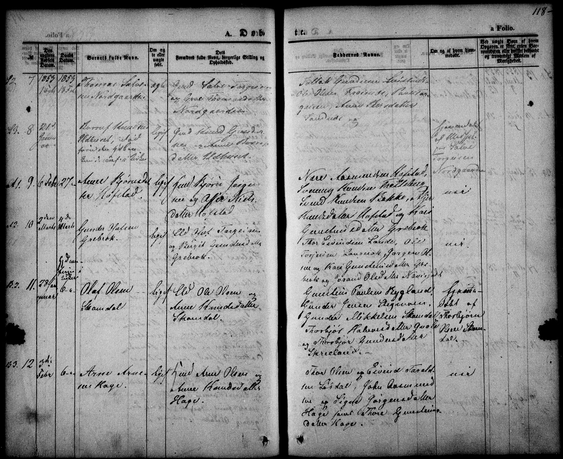 Bygland sokneprestkontor, AV/SAK-1111-0006/F/Fa/Fab/L0004: Ministerialbok nr. A 4, 1842-1858, s. 118