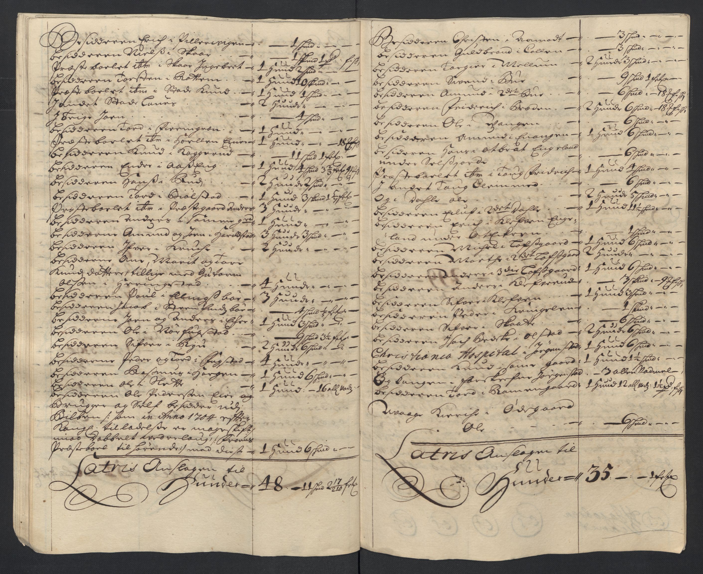 Rentekammeret inntil 1814, Reviderte regnskaper, Fogderegnskap, AV/RA-EA-4092/R17/L1178: Fogderegnskap Gudbrandsdal, 1705-1707, s. 367