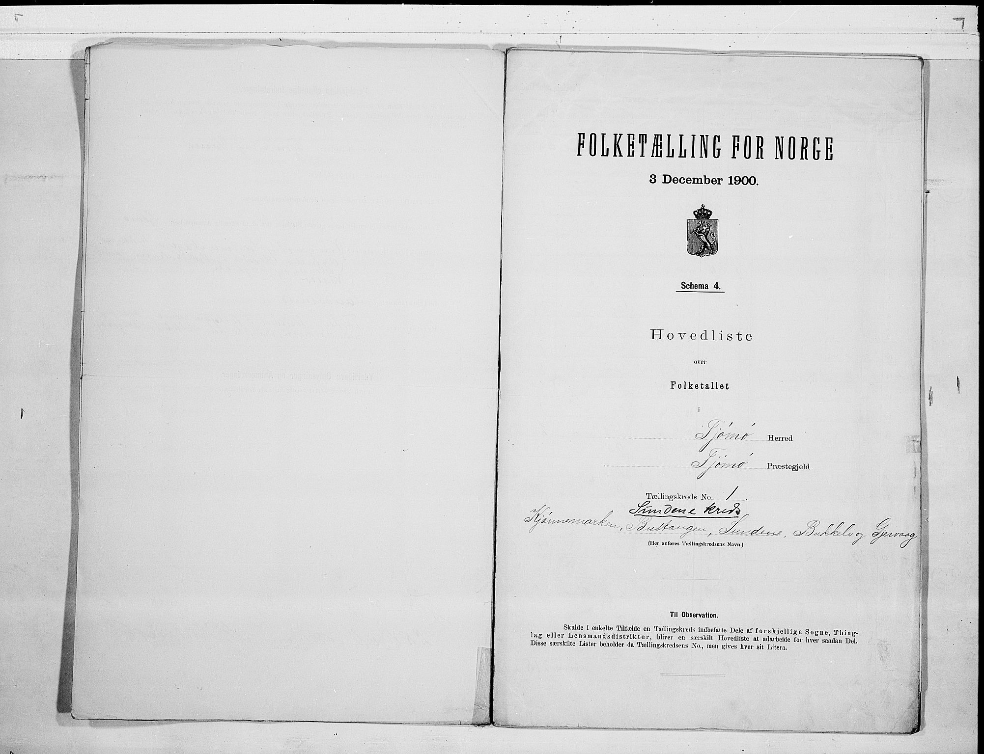 RA, Folketelling 1900 for 0723 Tjøme herred, 1900, s. 4