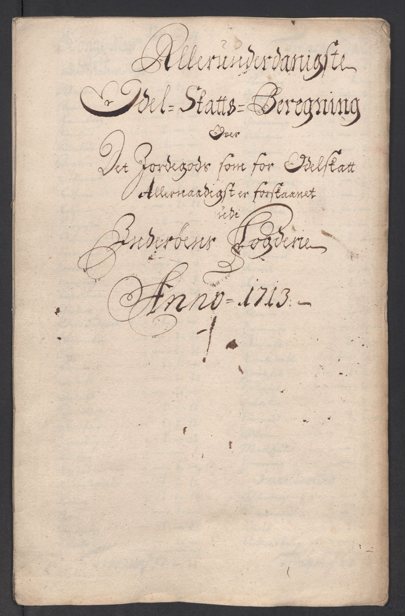 Rentekammeret inntil 1814, Reviderte regnskaper, Fogderegnskap, AV/RA-EA-4092/R63/L4321: Fogderegnskap Inderøy, 1713, s. 127