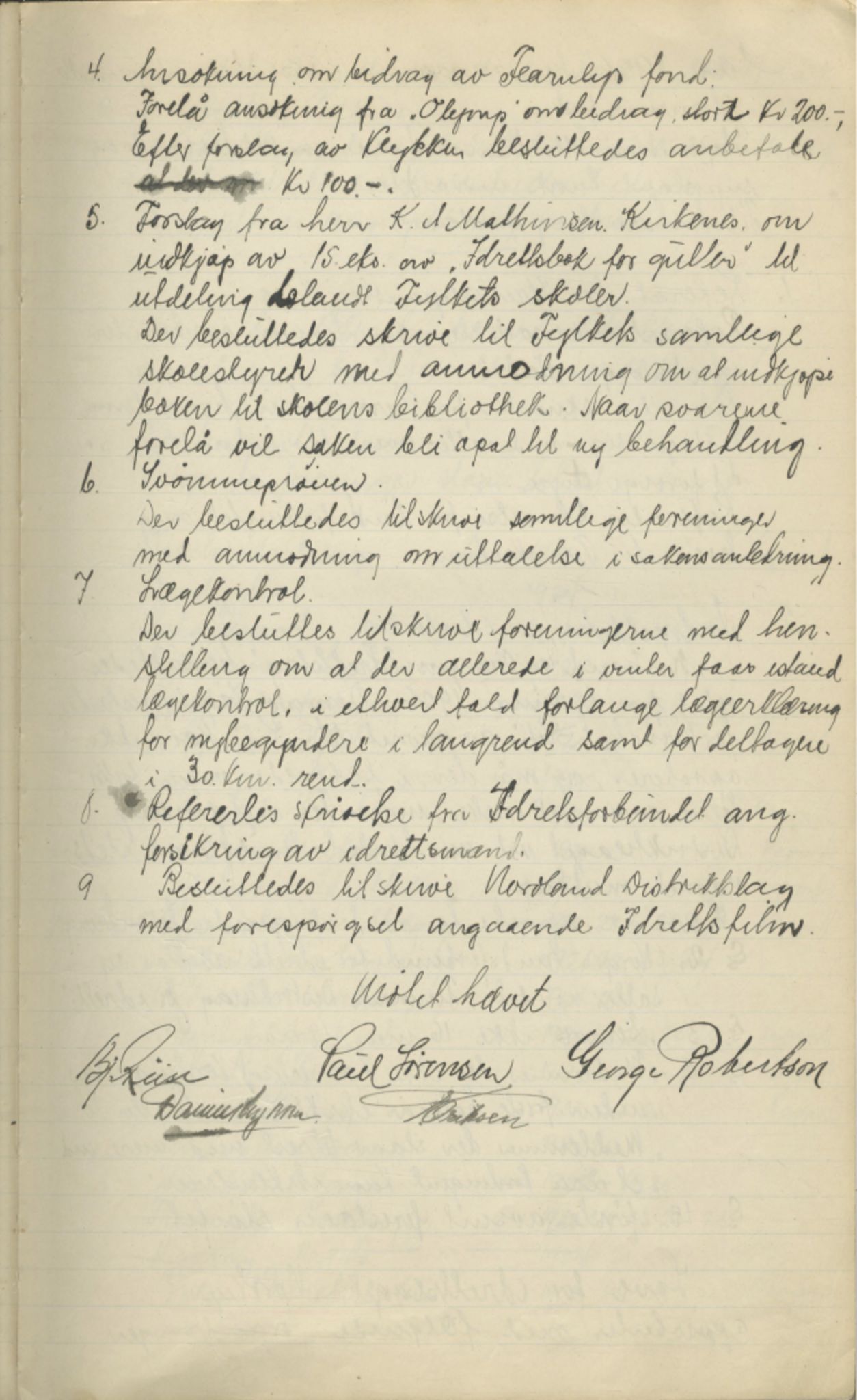 Finnmark Distriktslag for Idrett, FMFB/A-1040/A/L0001: Møteprotokoll, 1919-1940, s. 64