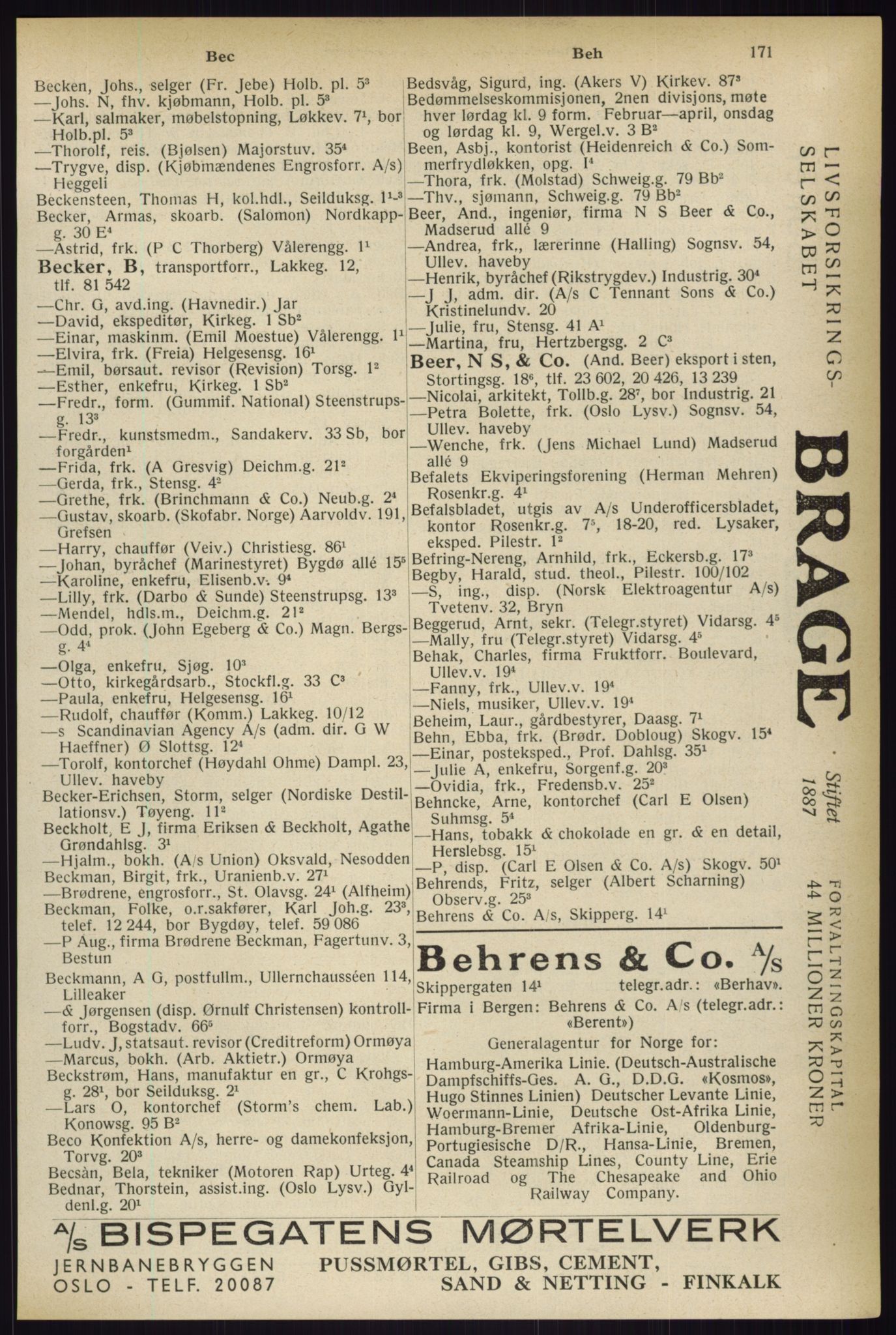 Kristiania/Oslo adressebok, PUBL/-, 1933, s. 171