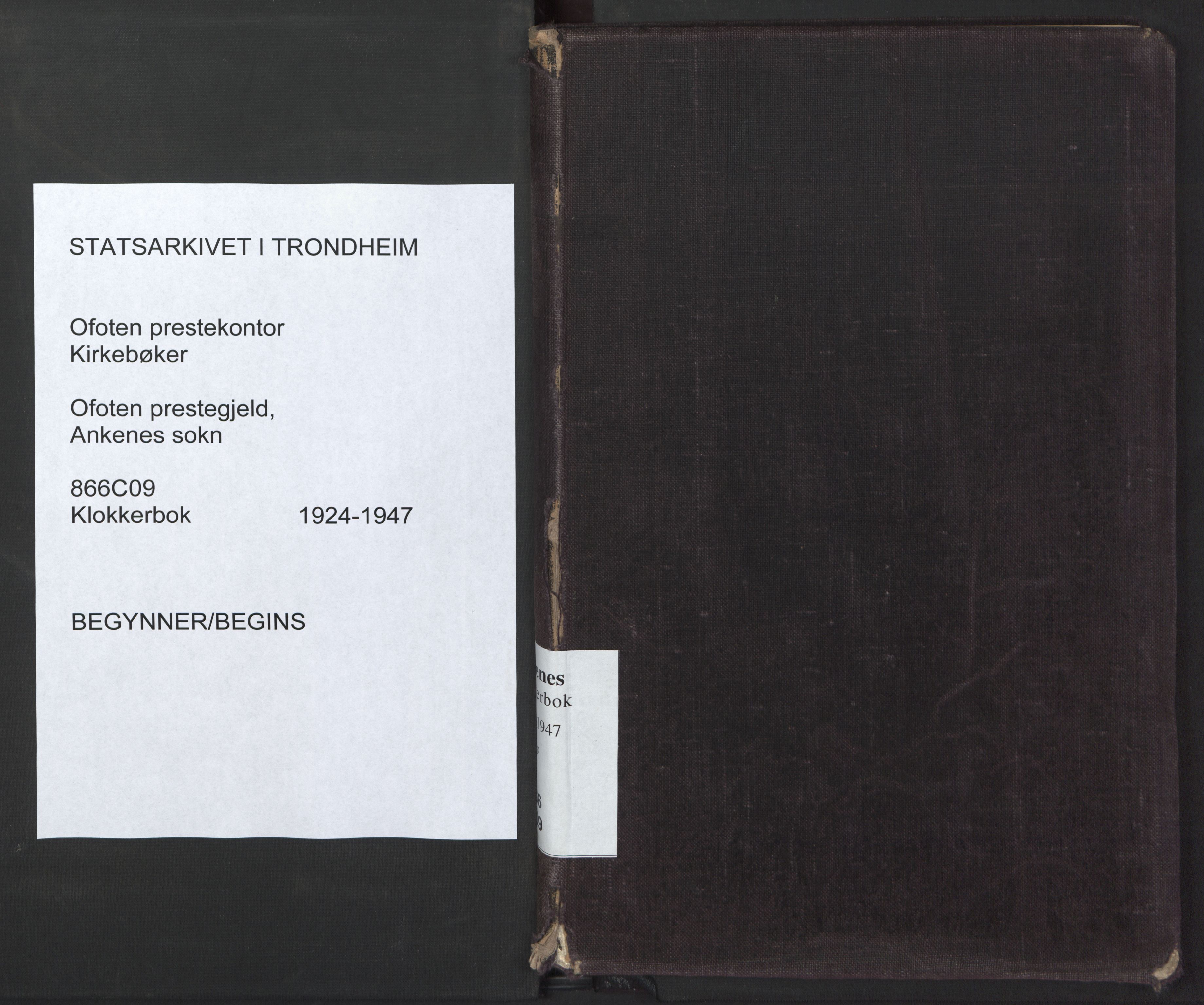 Ministerialprotokoller, klokkerbøker og fødselsregistre - Nordland, AV/SAT-A-1459/866/L0960: Klokkerbok nr. 866C09, 1924-1947